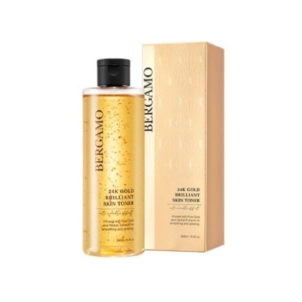 TONER VÀNG BERGAMO 24K GOLD BRILLIANT SKIN 250ML