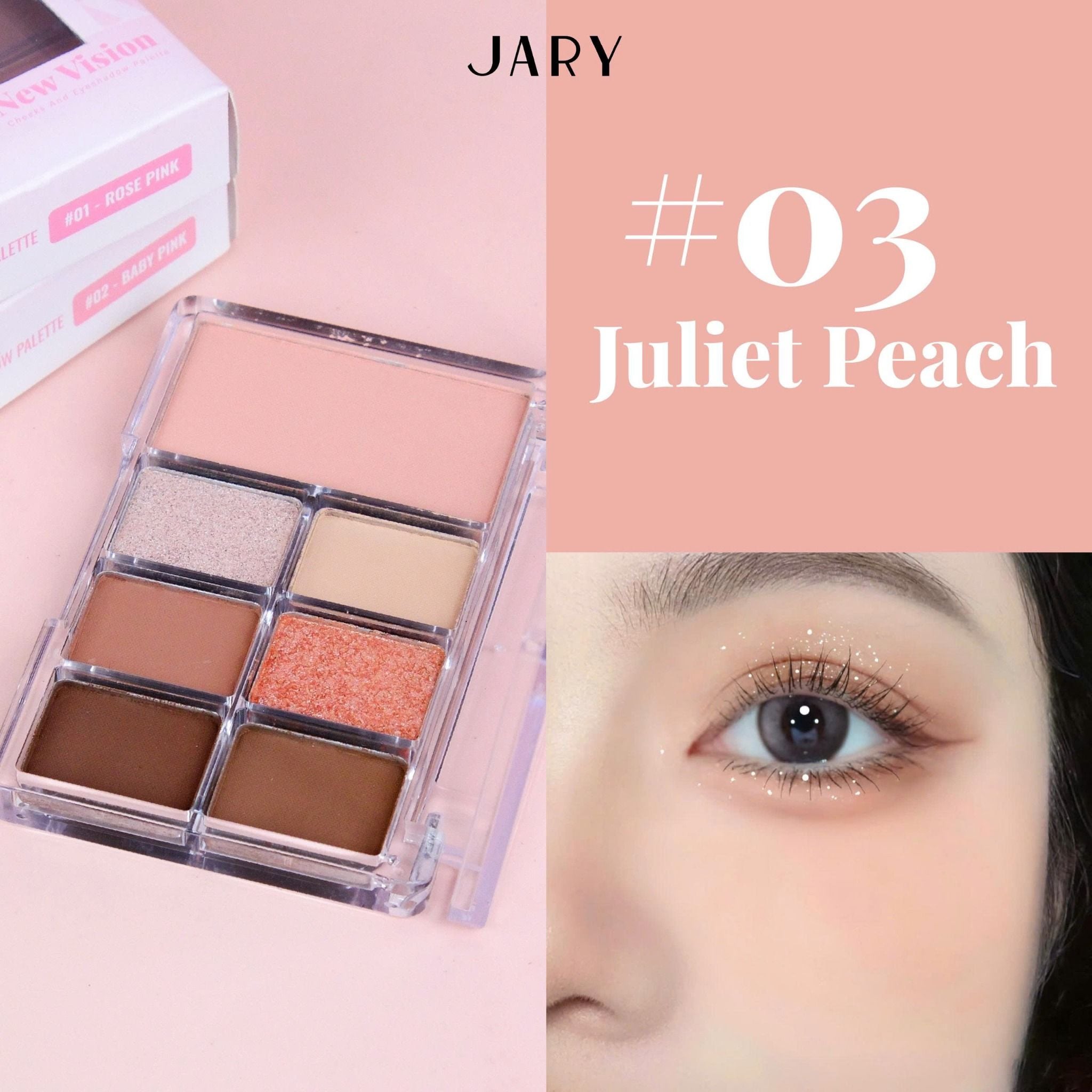 BẢNG PHẤN MÁ VÀ MẮT 7 Ô JARY NEW VISION CHEEKS EYESHADOW PALETTE