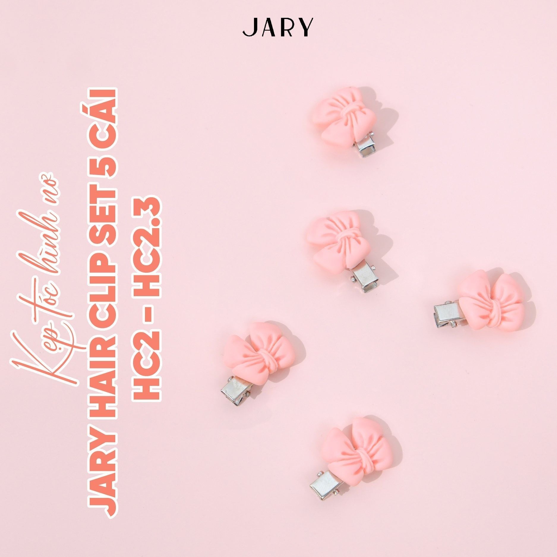 KẸP TÓC JARY HAIR CLIP SET 5 CÁI - HC2 - HC2.3 - HC2.3.1 - HÌNH QUẢ ĐÀO
