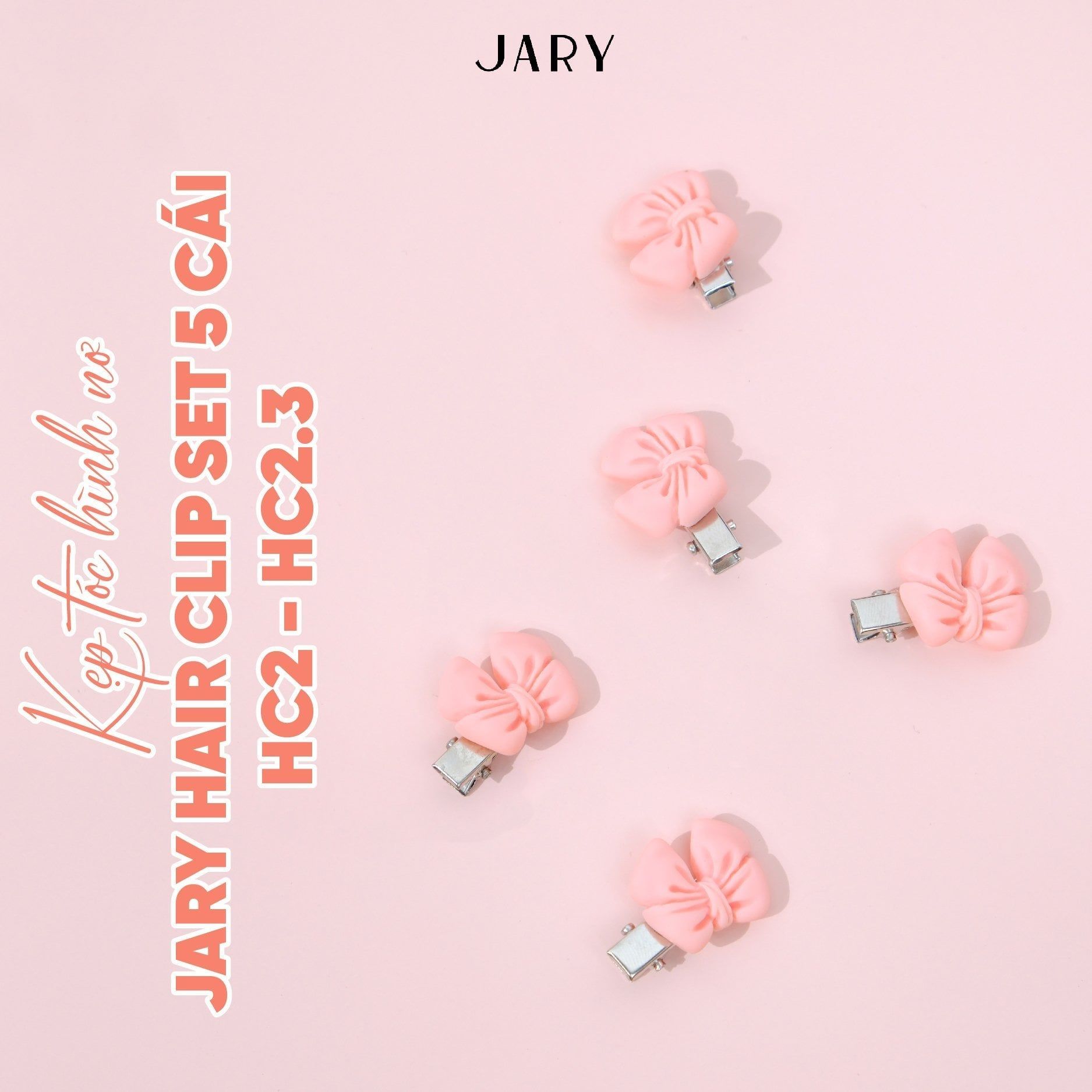 KẸP TÓC JARY HAIR CLIP SET 5 CÁI - HC2 - HC2.3 - HC2.3.1 - HÌNH QUẢ ĐÀO