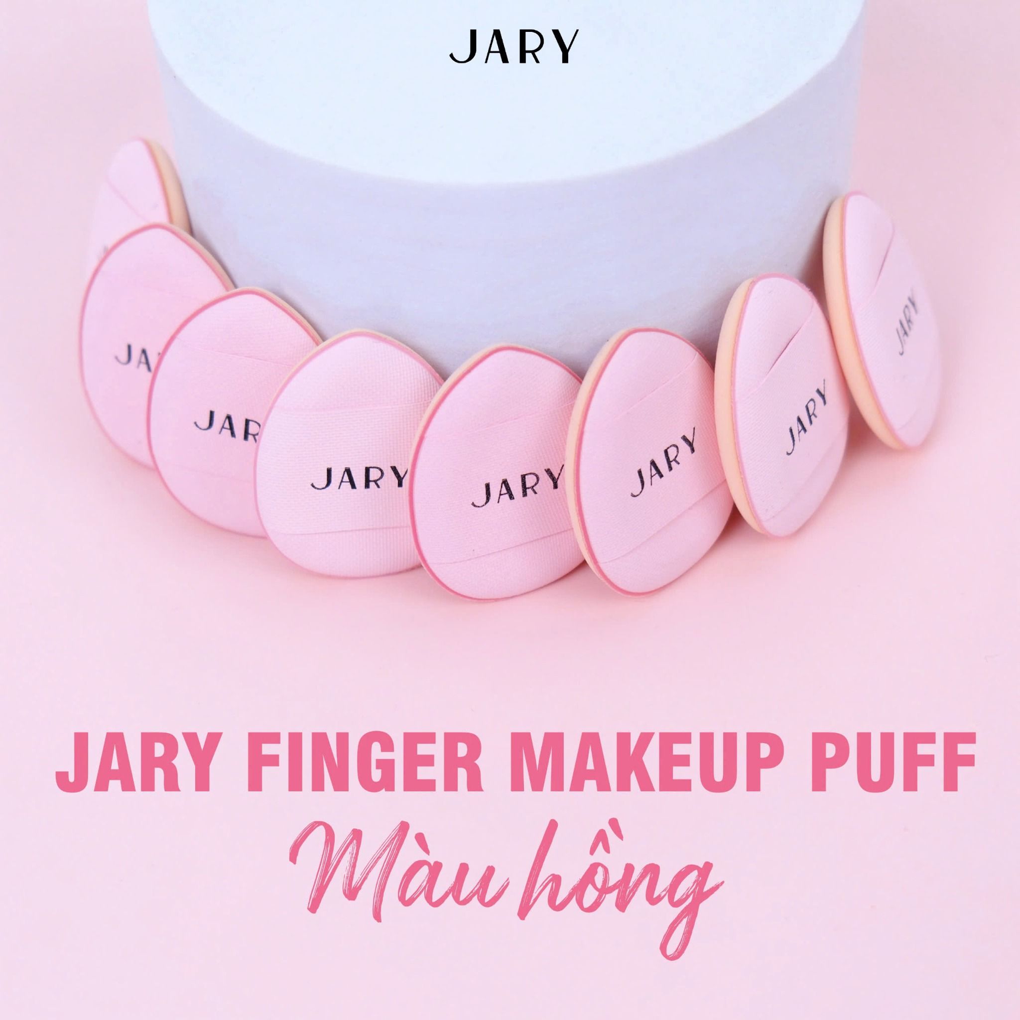 MÚT NGÓN TAY JARY FINGER MAKEUP PUFF (2 MIẾNG) - MÀU HỒNG