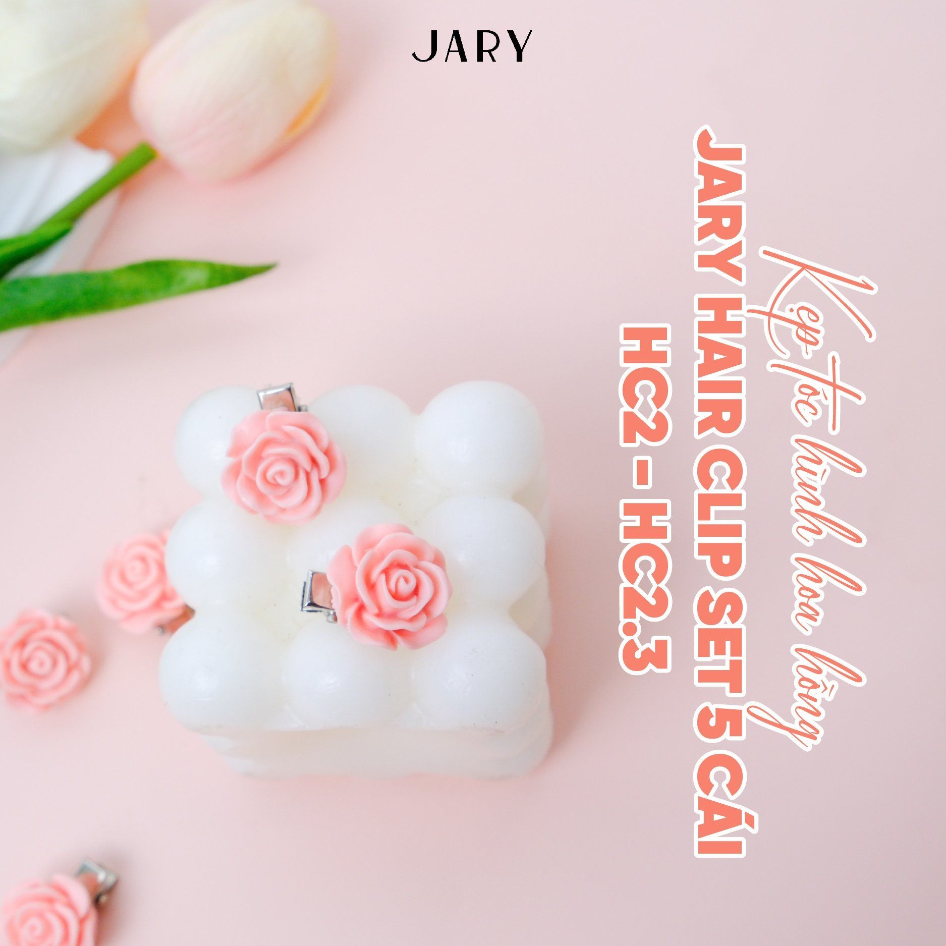 KẸP TÓC JARY HAIR CLIP SET 5 CÁI - HC2 - HC2.3 - HC2.3.1 - HÌNH QUẢ ĐÀO