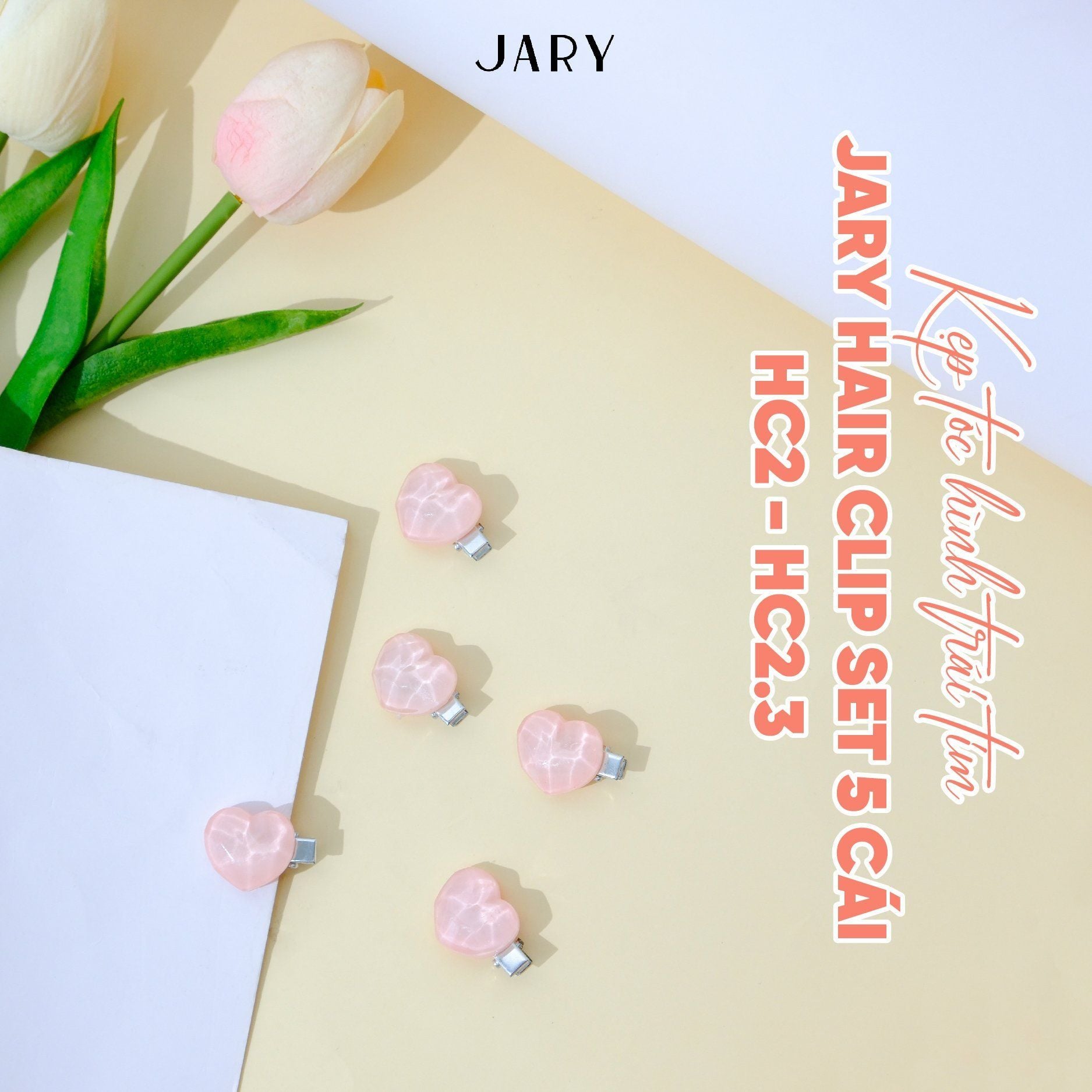 KẸP TÓC JARY HAIR CLIP SET 5 CÁI - HC2 - HC2.3 - HC2.3.1 - HÌNH QUẢ ĐÀO