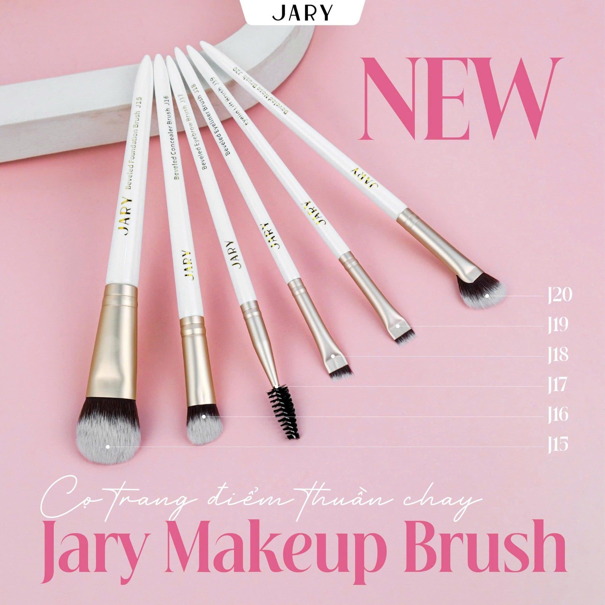 CỌ TÁN KEM NỀN VÁT XÉO JARY BEVELED FOUNDATION BRUSH - J15