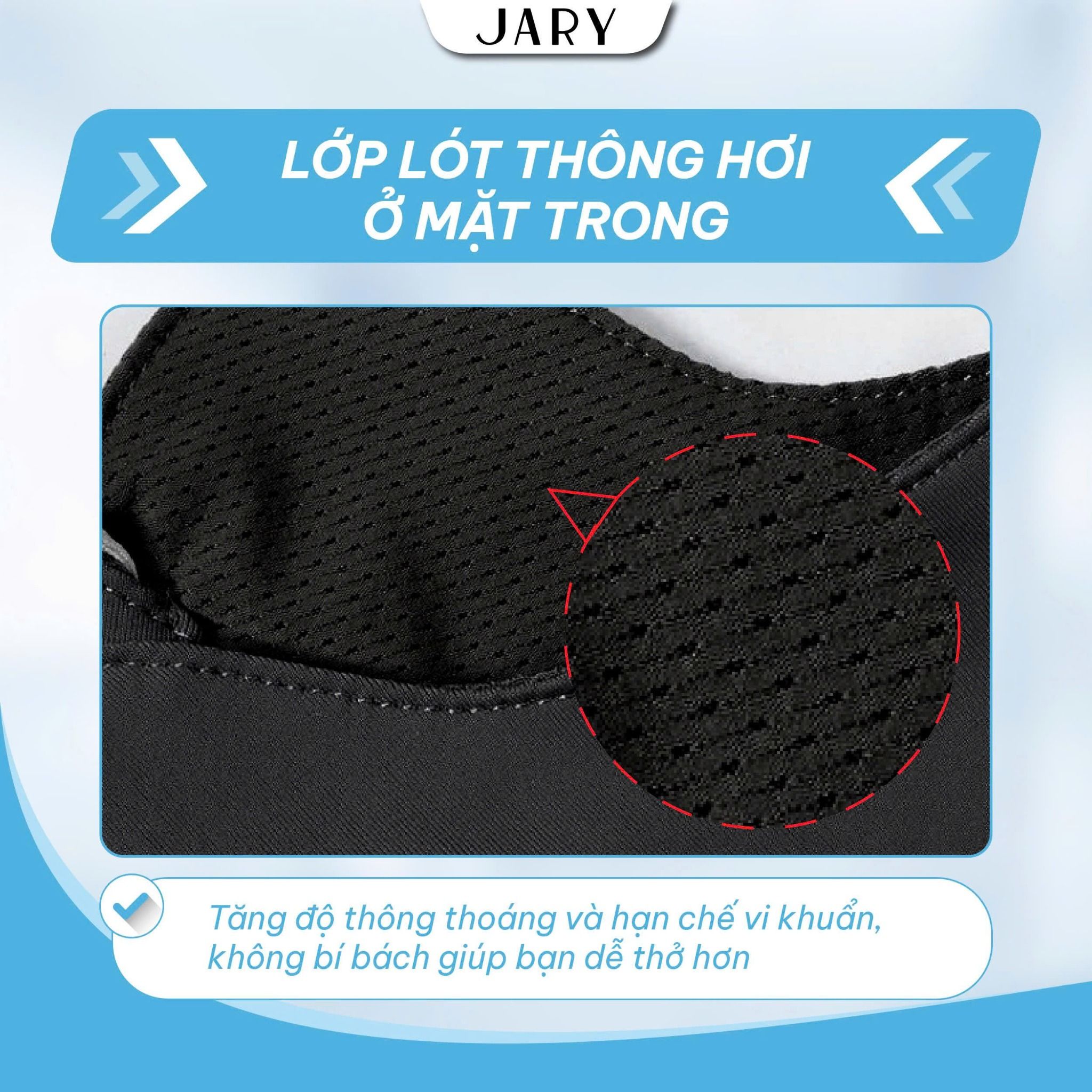 KHẨU TRANG VẢI CHỐNG TIA UV JARY SUN PROTECTION MASK