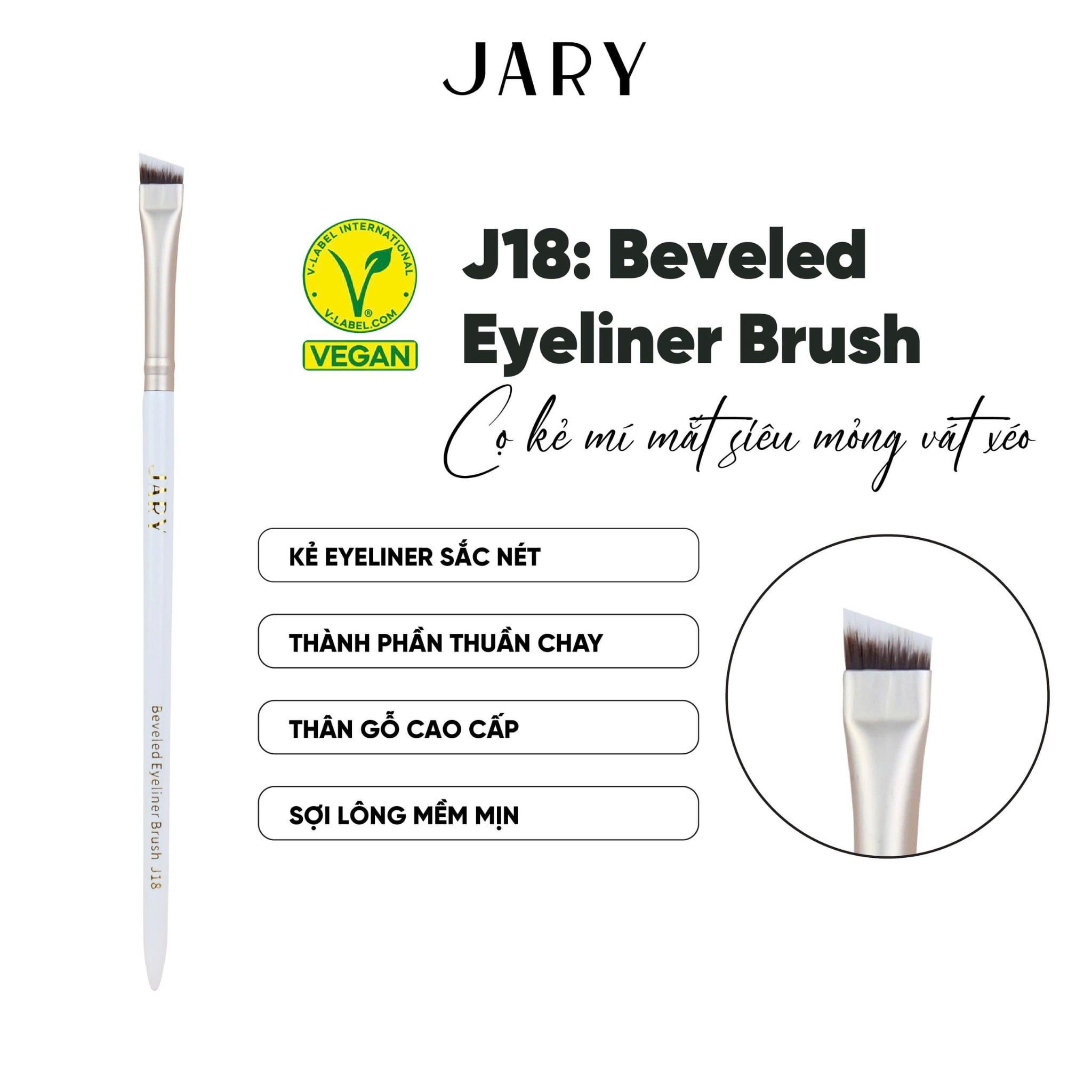 CỌ KẺ MÍ MẮT SIÊU MỎNG VÁT XÉO JARY BEVELED EYELINER BRUSH - J18