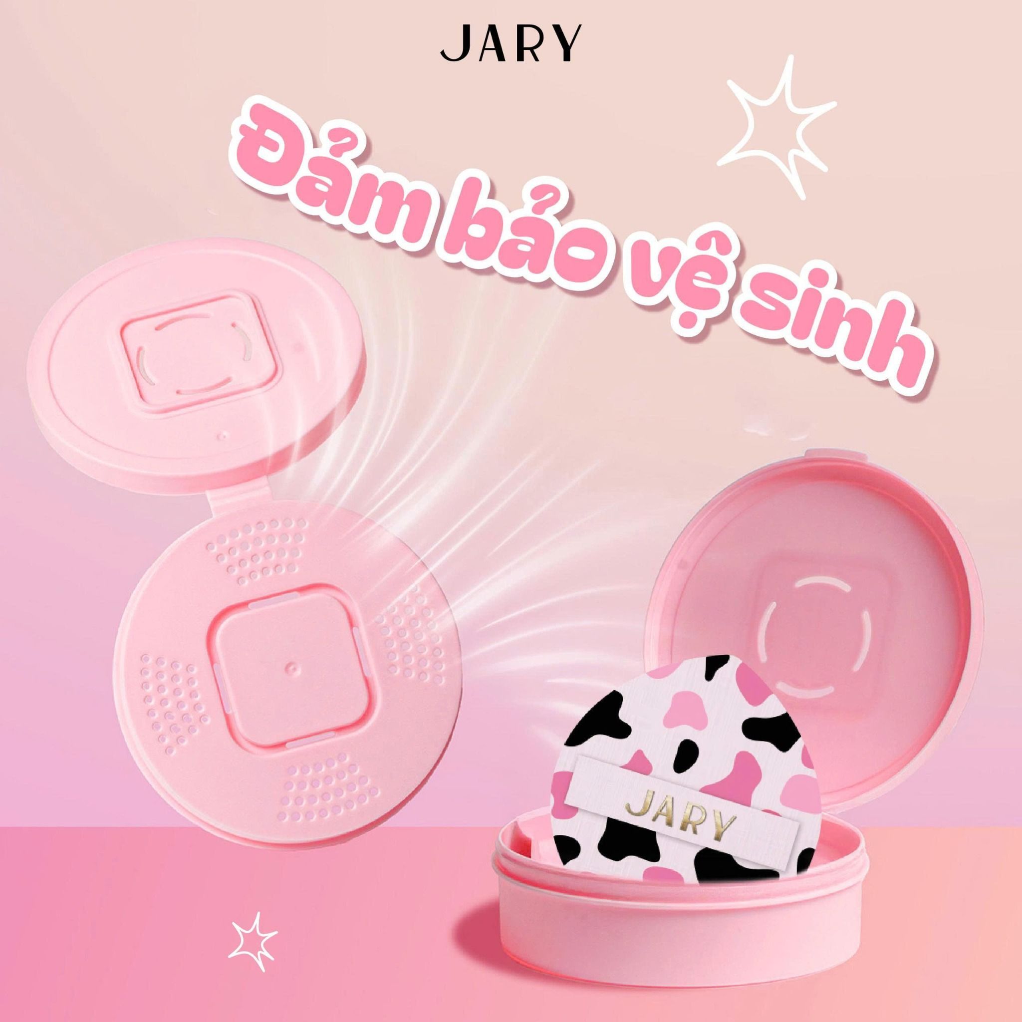 MÚT TÁN KEM NỀN DÀY JARY THICK FOUNDATION PUFF - HÌNH GIỌT NƯỚC
