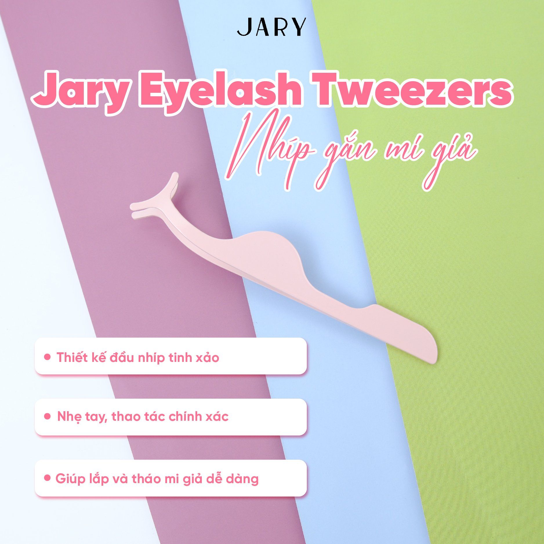NHÍP GẮN LÔNG MI DẢI BÁN NGUYỆT JARY EYELASH TWEEZERS - T01