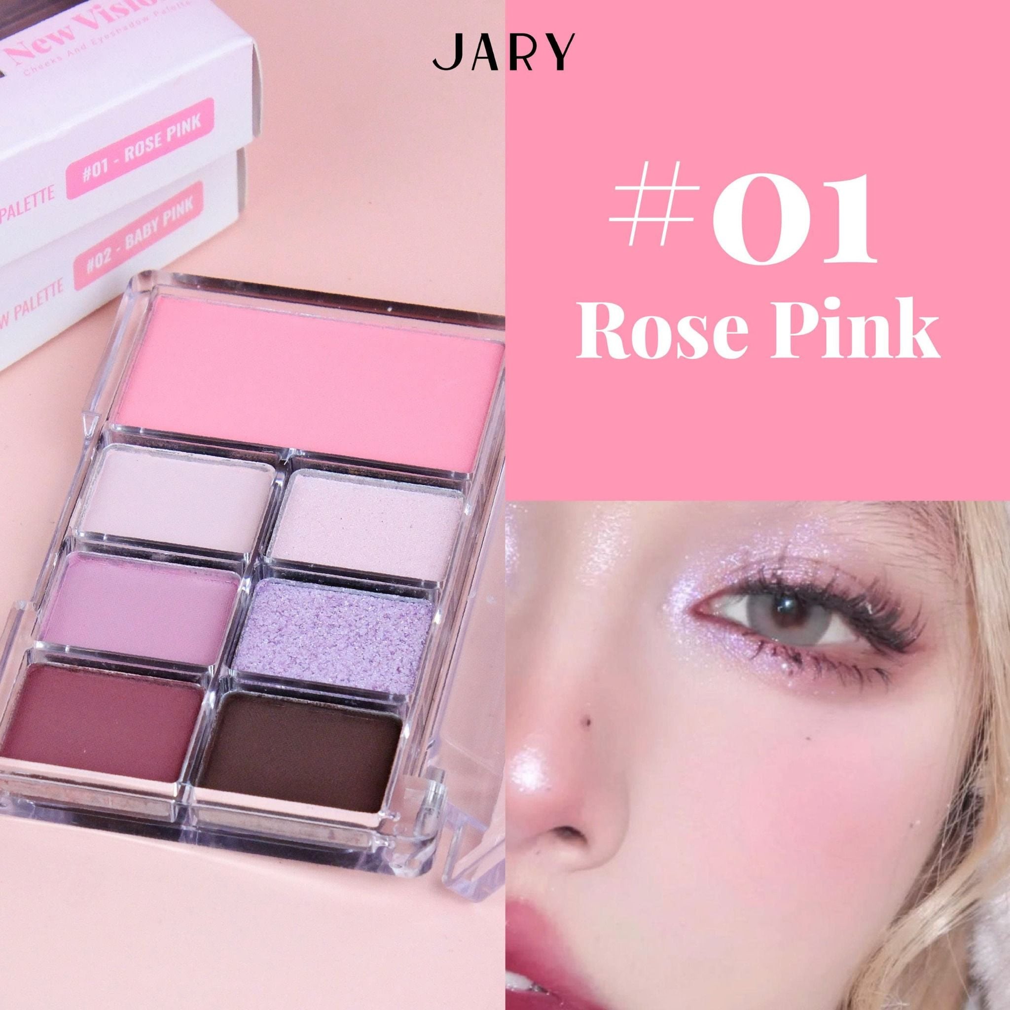BẢNG PHẤN MÁ VÀ MẮT 7 Ô JARY NEW VISION CHEEKS EYESHADOW PALETTE