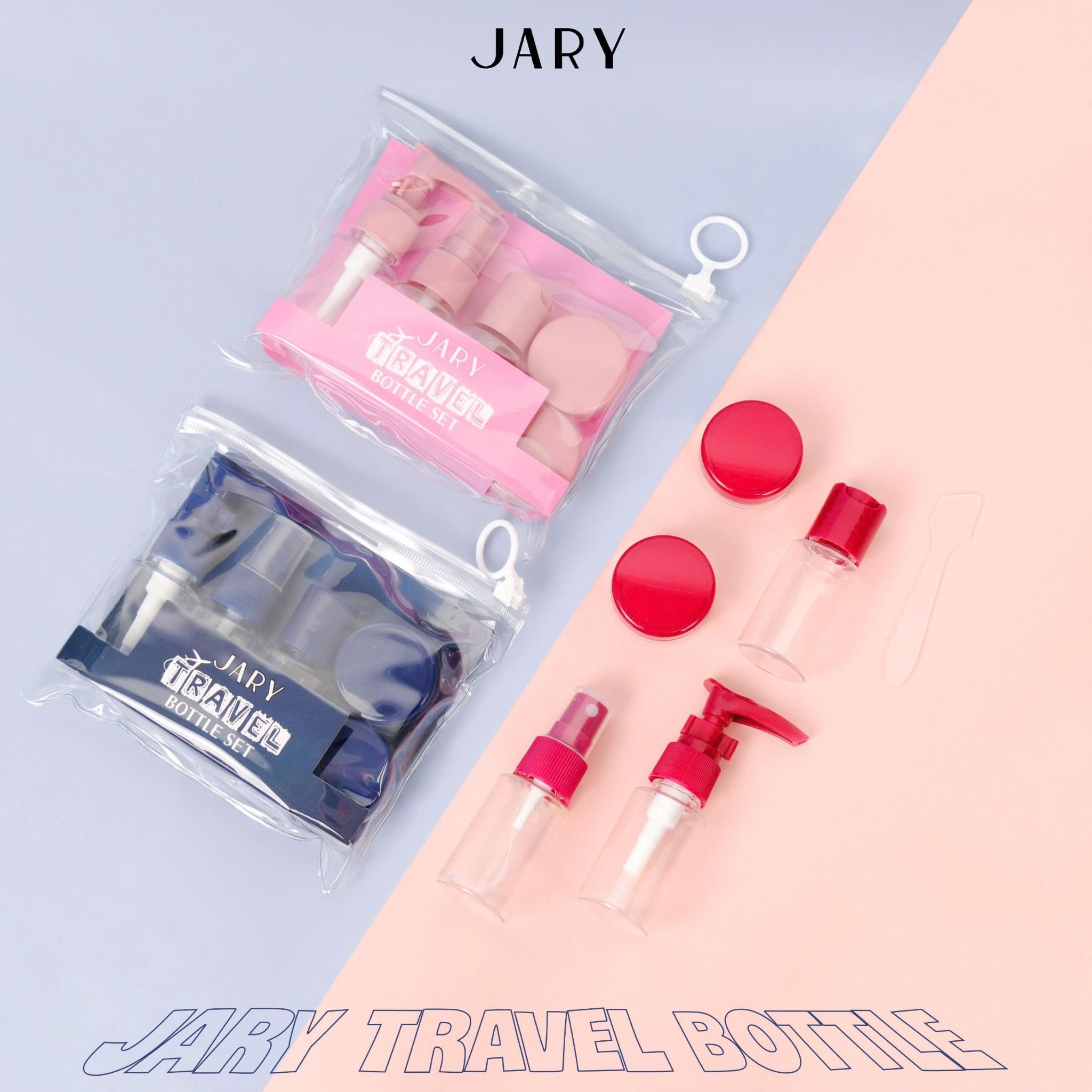 BỘ CHAI LỌ CHIẾT MỸ PHẨM JARY TRAVEL BOTTLE SET - 03 - MÀU XANH ĐẬM