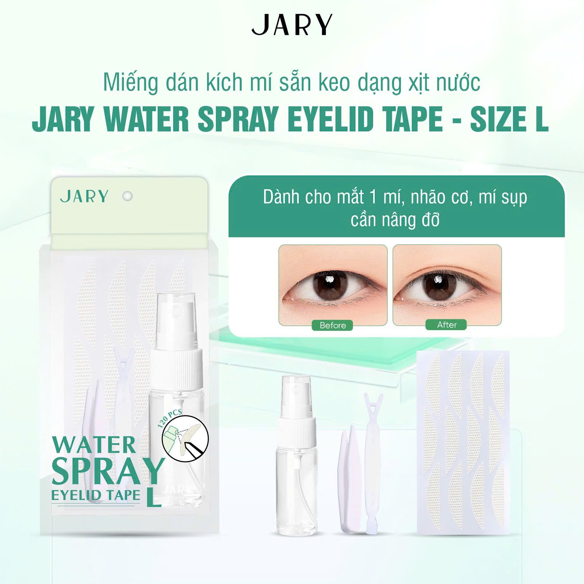 MIẾNG DÁN MÍ LƯỚI SẴN KEO DẠNG XỊT NƯỚC JARY WATER SPRAY EYELID TAPE - SIZE L