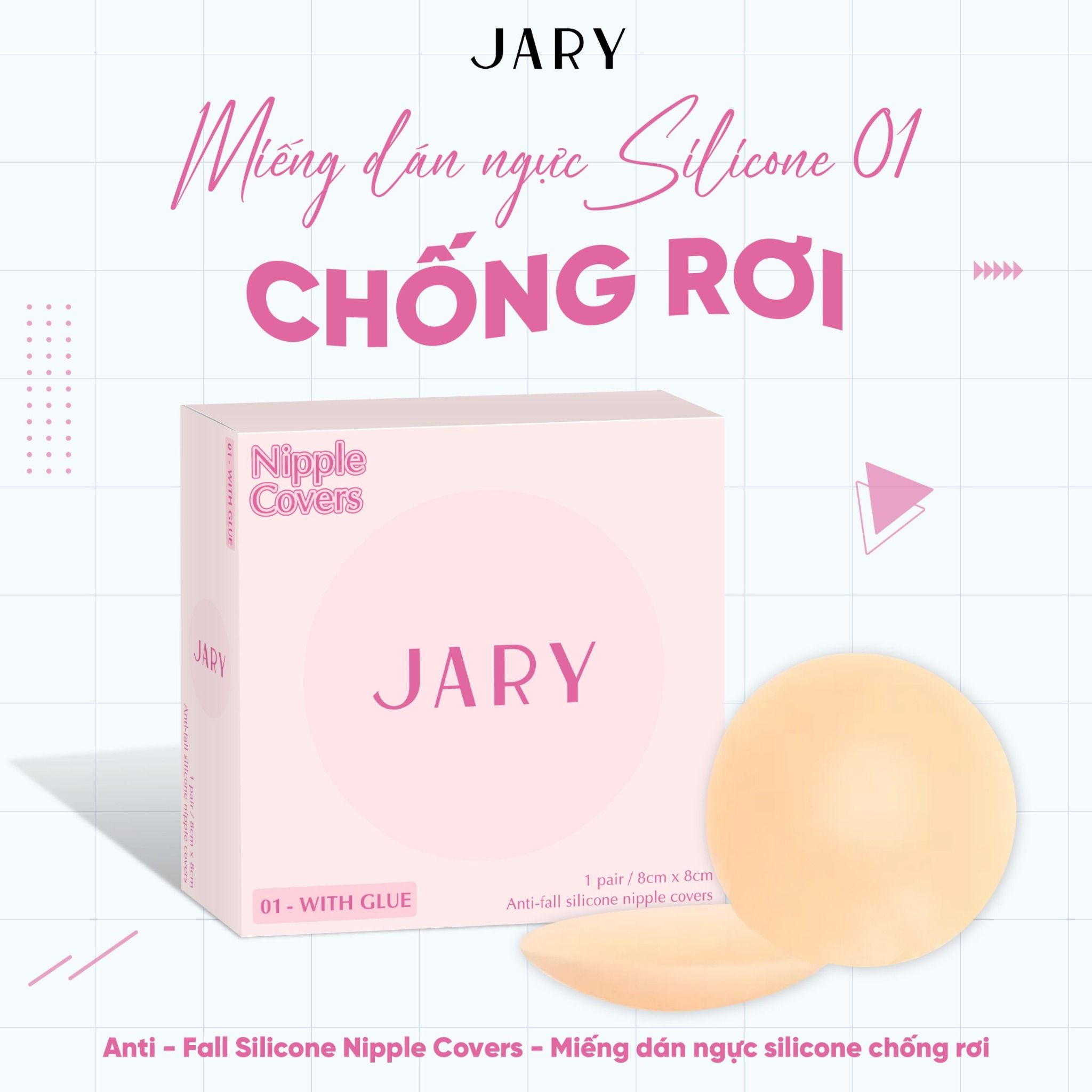 MIẾNG DÁN NGỰC SILICONE JARY NIPPLE COVERS - 01 - CHỐNG RỚT