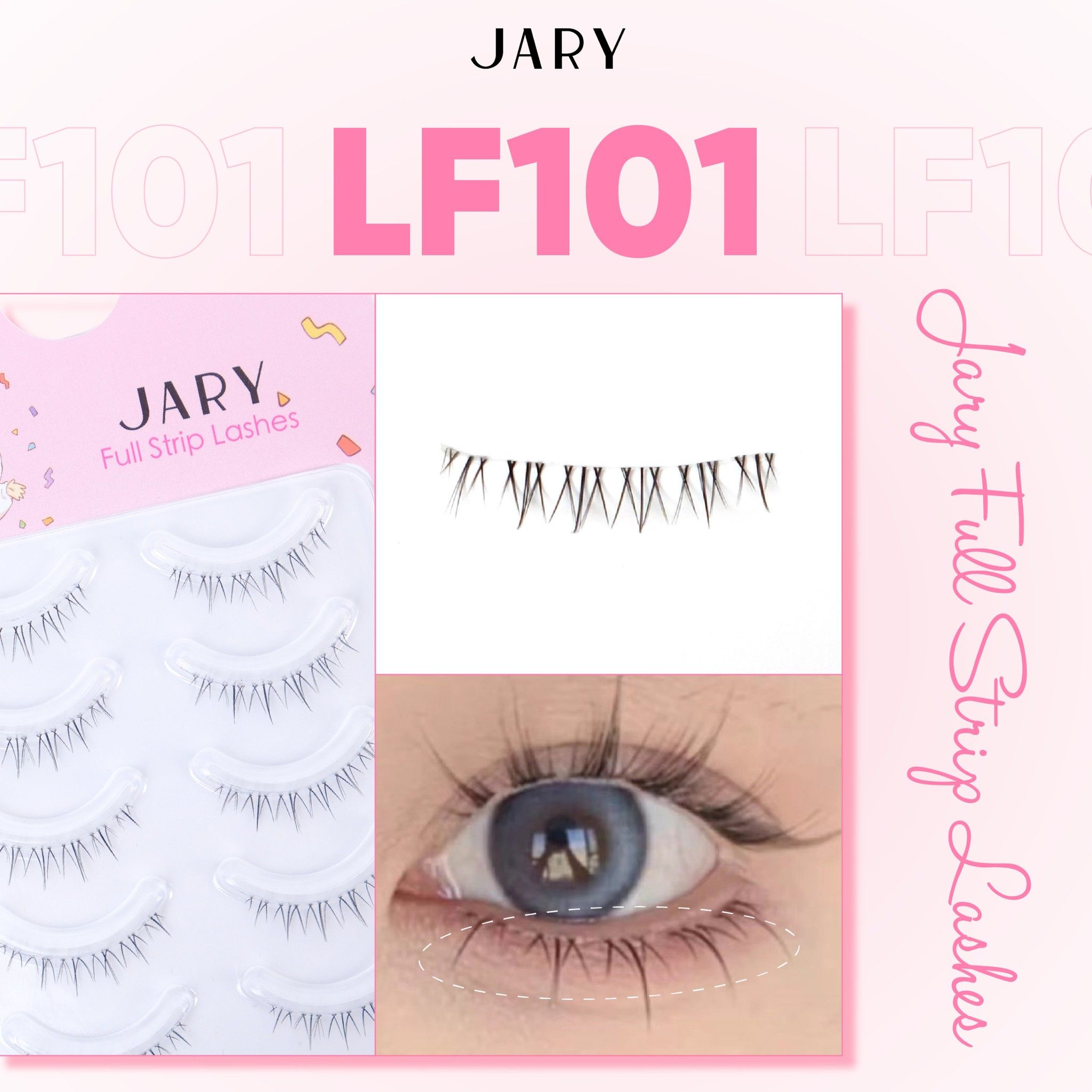 LÔNG MI GIẢ GÂN TRONG JARY FULL STRIP LASHES - LF101