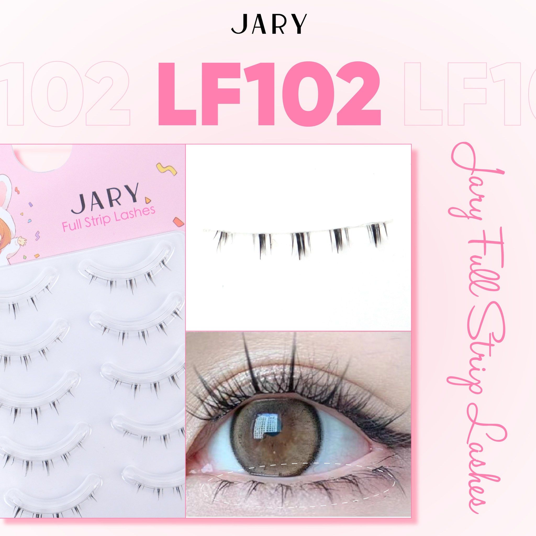 LÔNG MI GIẢ GÂN TRONG JARY FULL STRIP LASHES - LF102