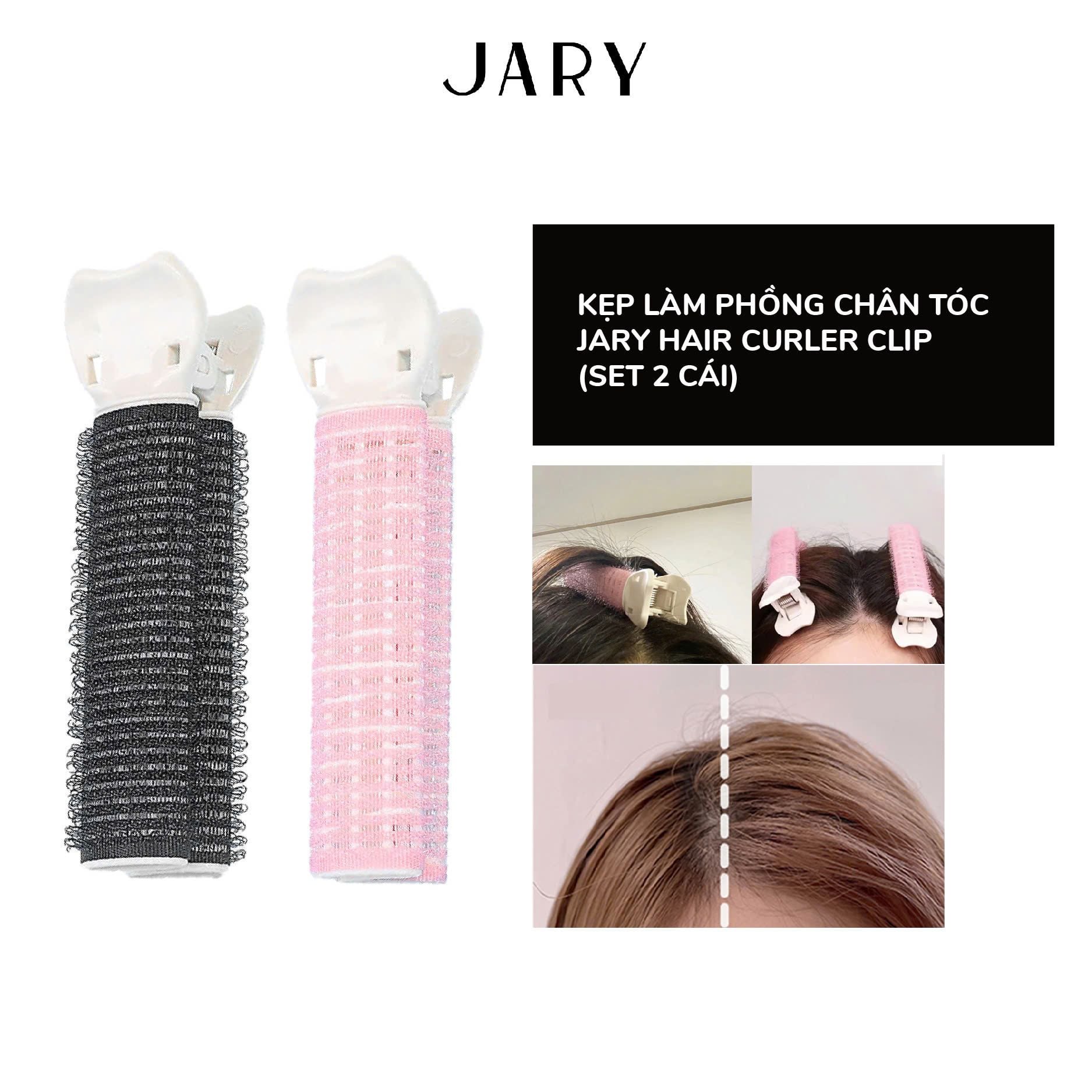 KẸP LÀM PHỒNG CHÂN TÓC JARY HAIR CURLER CLIP - SET 2 CÁI