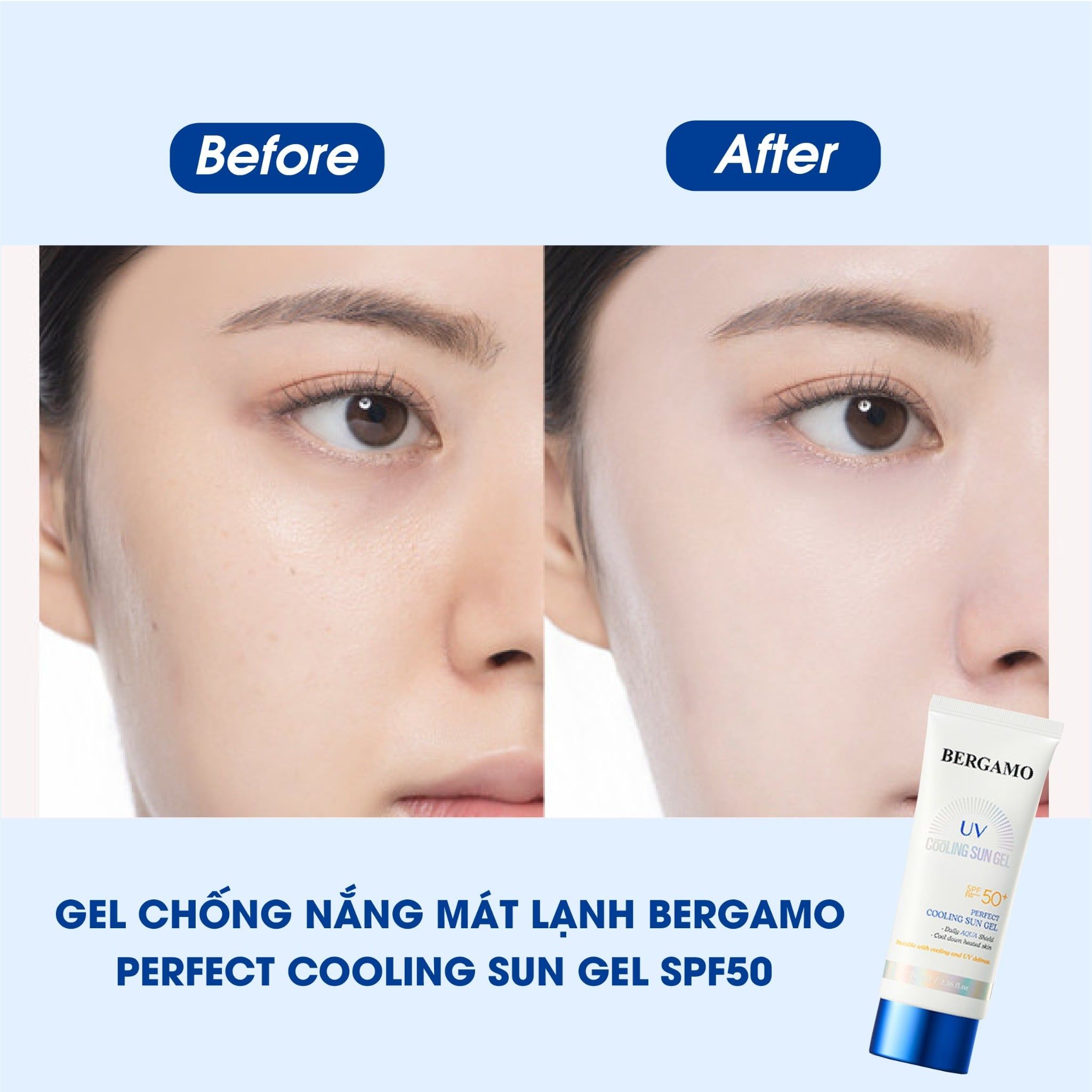 GEL CHỐNG NẮNG MÁT LẠNH BERGAMO PERFECT COOLING SUN GEL SPF50 70ML