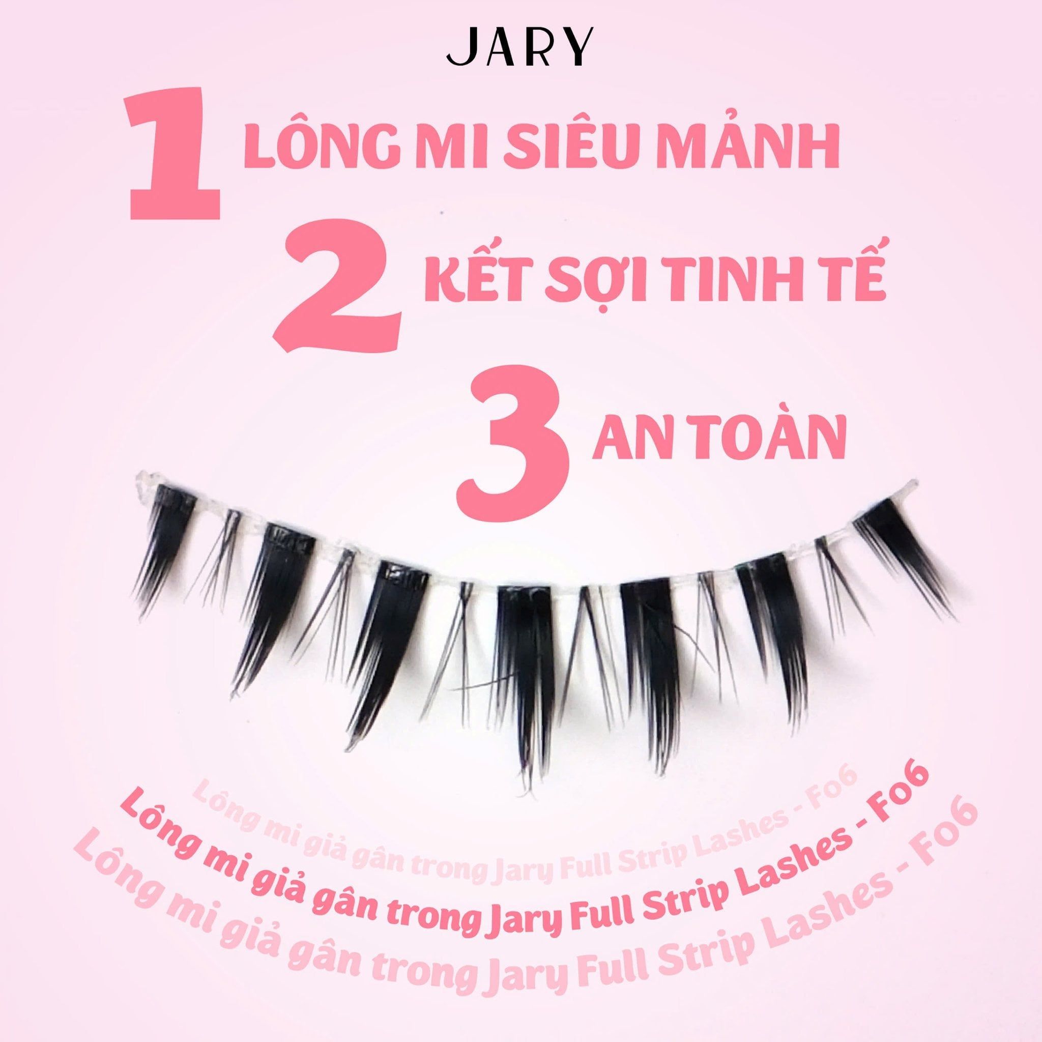 LÔNG MI GIẢ GÂN TRONG JARY FULL STRIP LASHES - F01