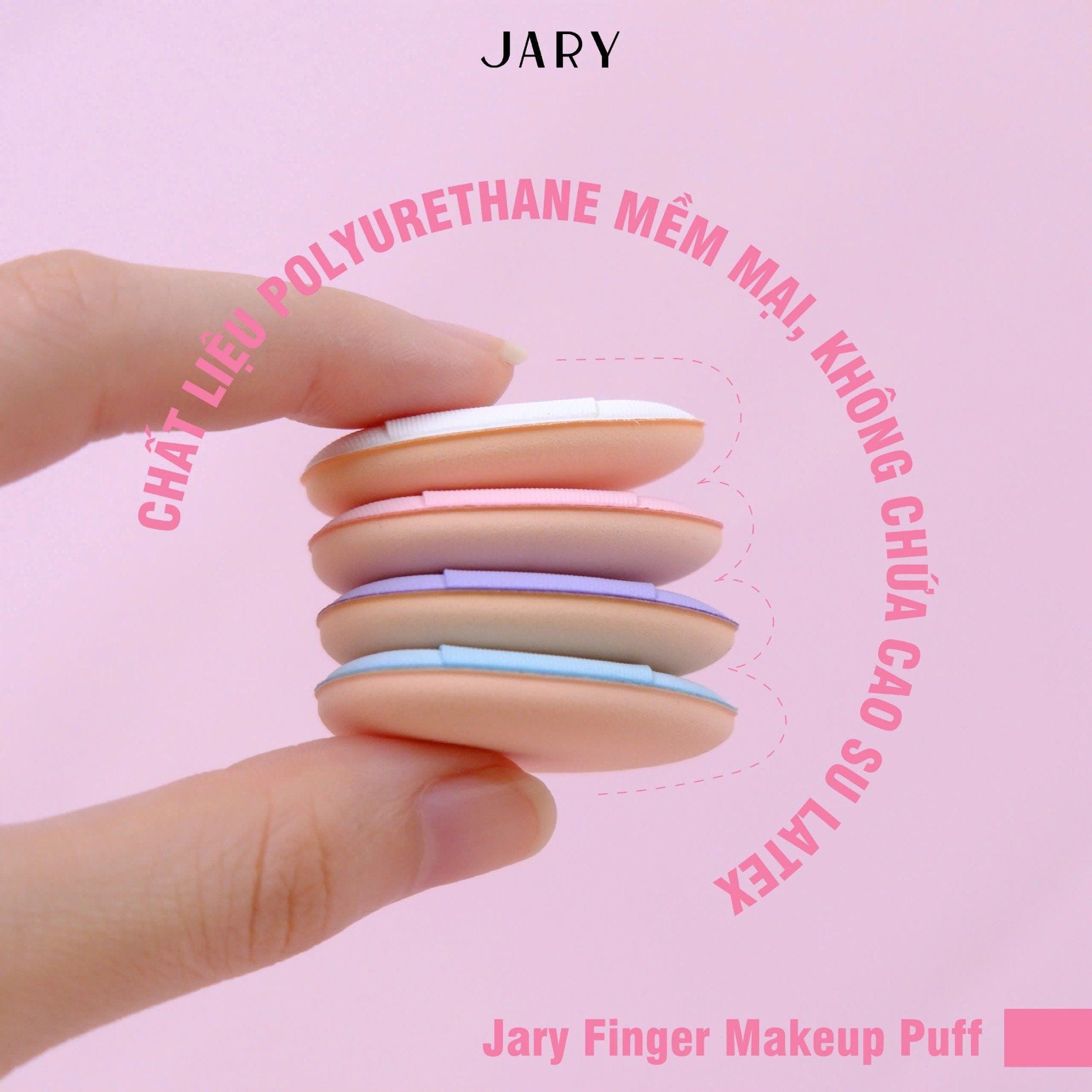 MÚT NGÓN TAY JARY FINGER MAKEUP PUFF (2 MIẾNG) - MÀU TRẮNG