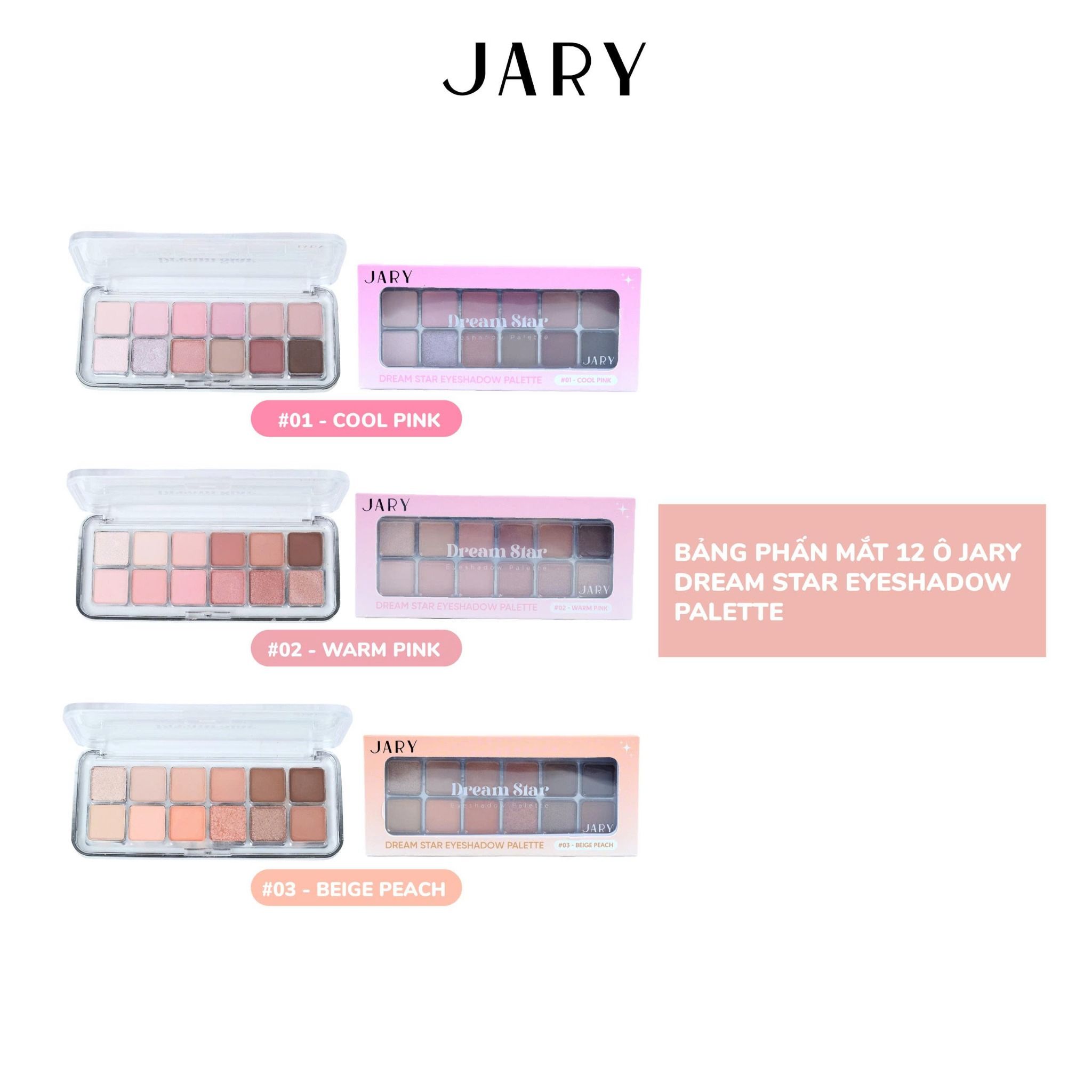 BẢNG PHẤN MẮT 12 Ô JARY DREAM STAR EYESHADOW PALETTE