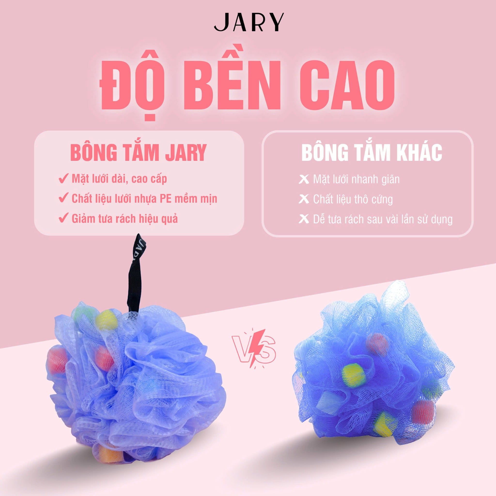 BÔNG TẮM XƠ MƯỚP CÓ MÚT JARY LOOFAH SPONGE 50G