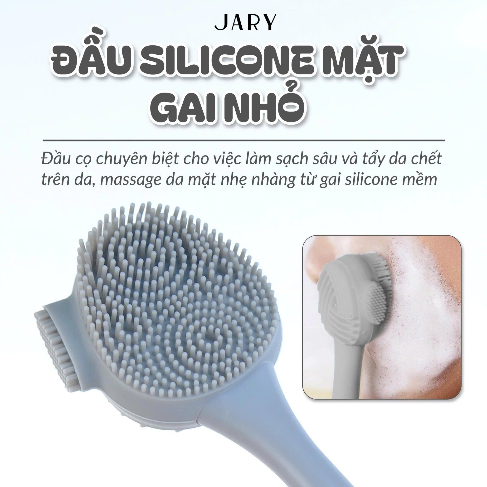 CỌ RỬA MẶT & ĐẮP MẶT NẠ JARY 2-IN-1 SILICONE FACIAL CLEANSING BRUSH