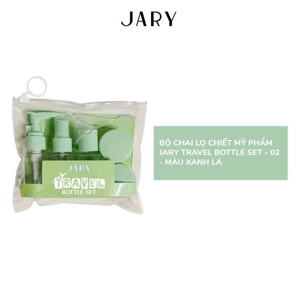 BỘ CHAI LỌ CHIẾT MỸ PHẨM JARY TRAVEL BOTTLE SET - 02 - MÀU XANH LÁ