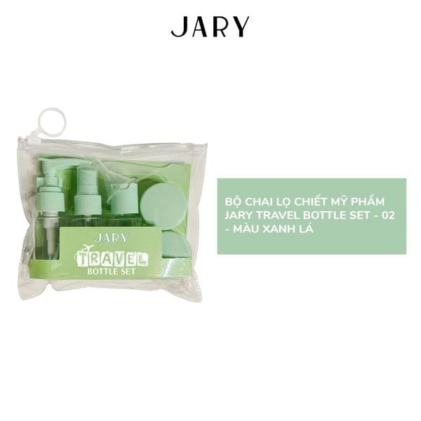 BỘ CHAI LỌ CHIẾT MỸ PHẨM JARY TRAVEL BOTTLE SET - 02 - MÀU XANH LÁ