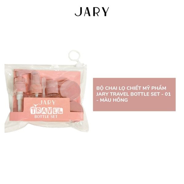 BỘ CHAI LỌ CHIẾT MỸ PHẨM JARY TRAVEL BOTTLE SET - 01 - MÀU HỒNG