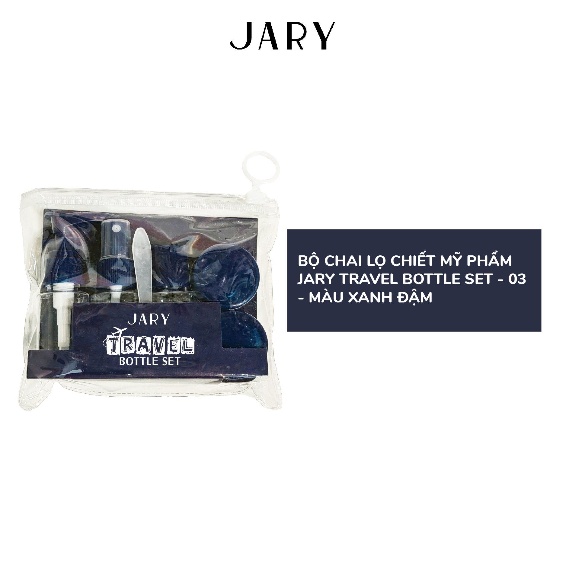BỘ CHAI LỌ CHIẾT MỸ PHẨM JARY TRAVEL BOTTLE SET - 03 - MÀU XANH ĐẬM