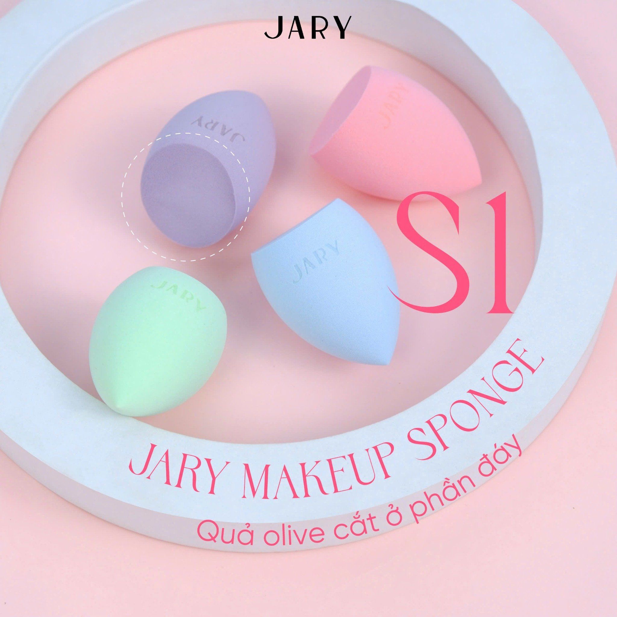MÚT TRANG ĐIỂM JARY MAKEUP SPONGE - S1 - FULLBOX
