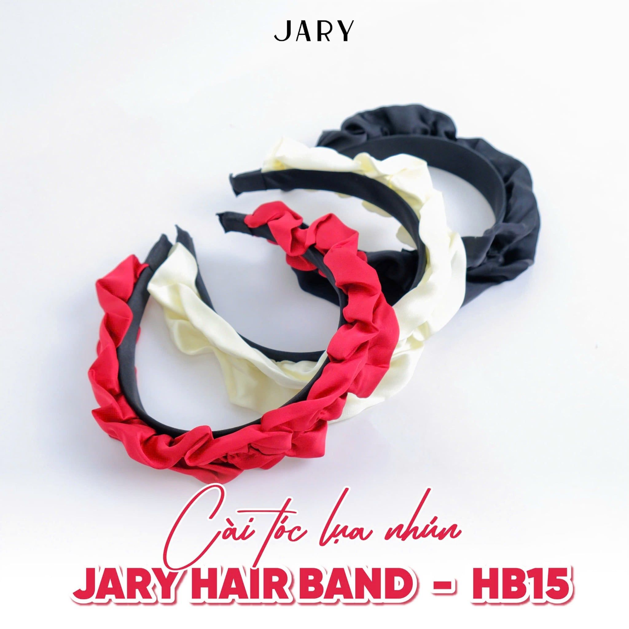 CÀI TÓC LỤA NHÚN JARY HAIR BAND -  HB15 - MÀU ĐỎ