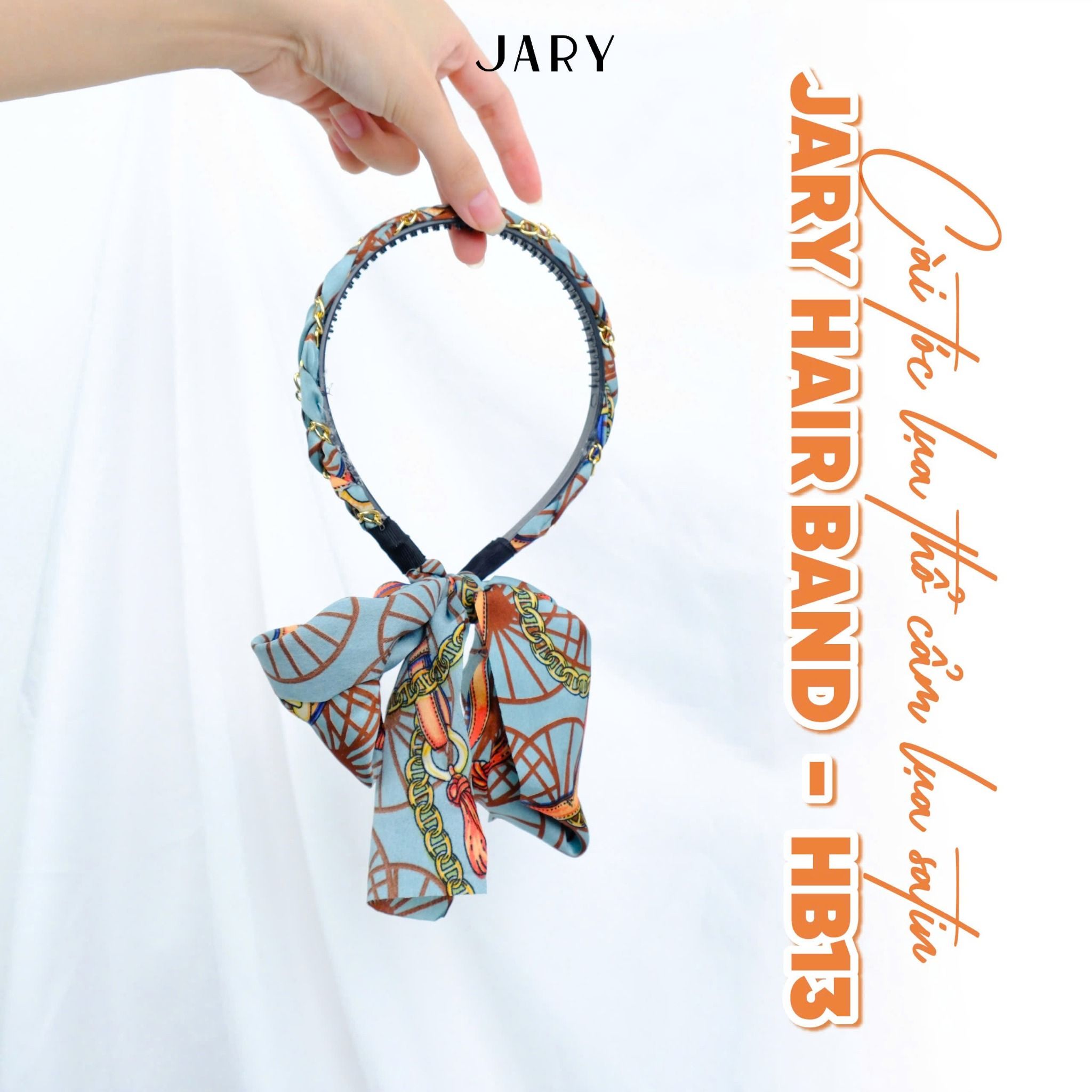 CÀI TÓC LỤA THỔ CẨM LỤA SATIN JARY HAIR BAND - HB13 - MÀU ĐEN