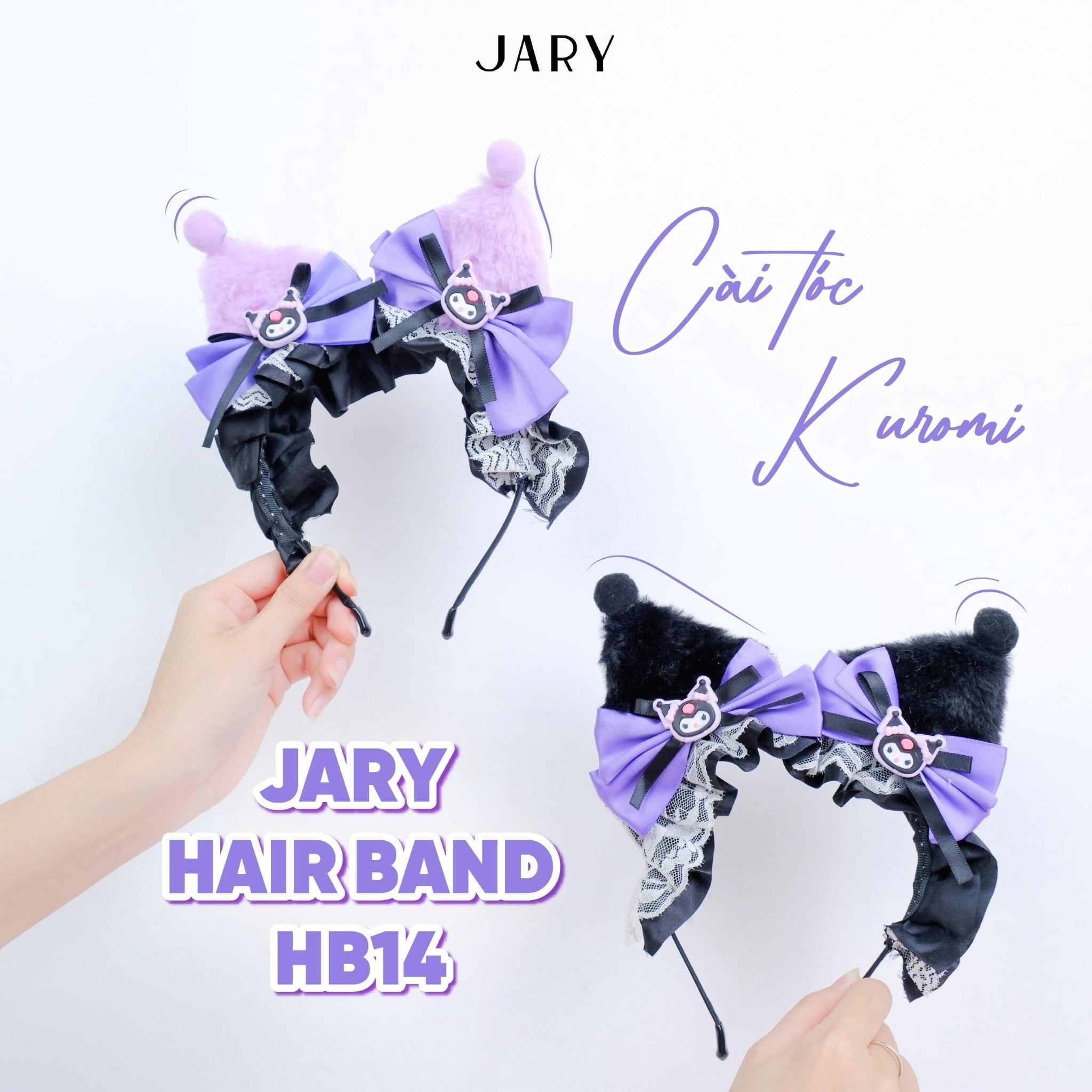 CÀI TÓC KUROMI JARY HAIR BAND - HB14 - MÀU HỒNG