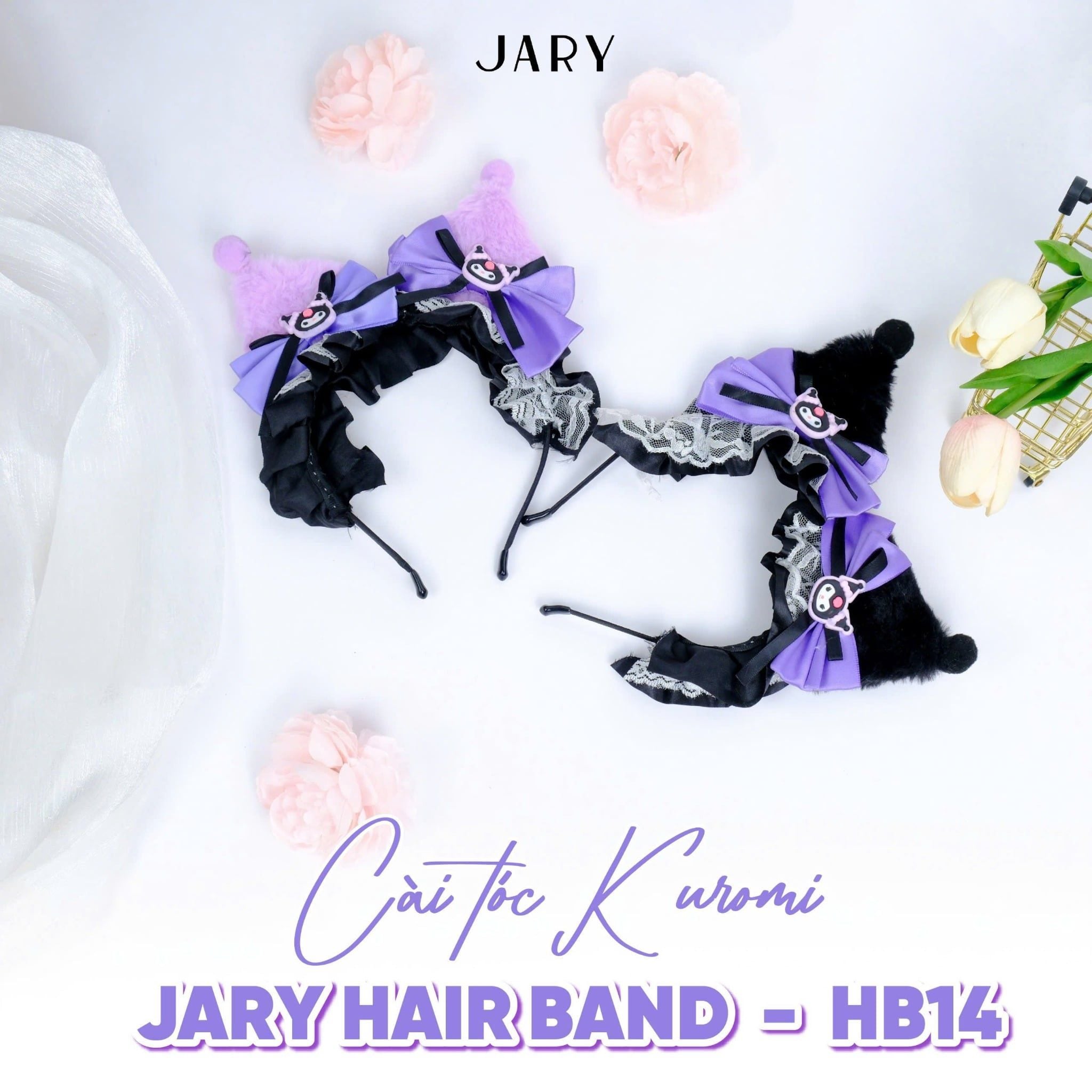 CÀI TÓC KUROMI JARY HAIR BAND - HB14 - MÀU HỒNG