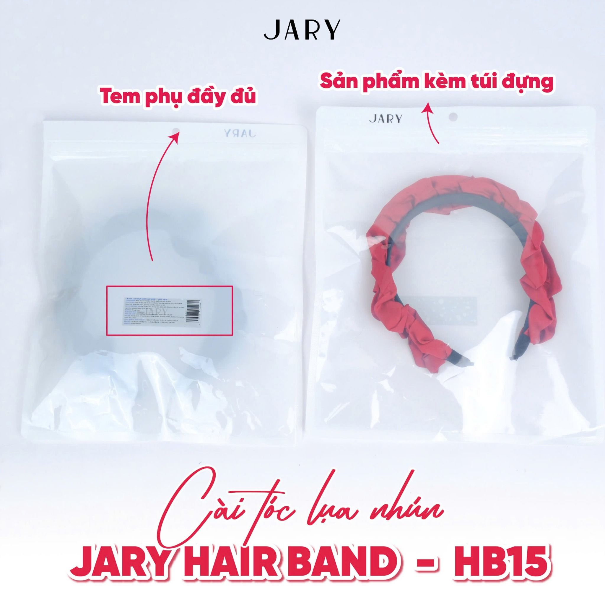 CÀI TÓC LỤA NHÚN JARY HAIR BAND -  HB15 - MÀU ĐEN