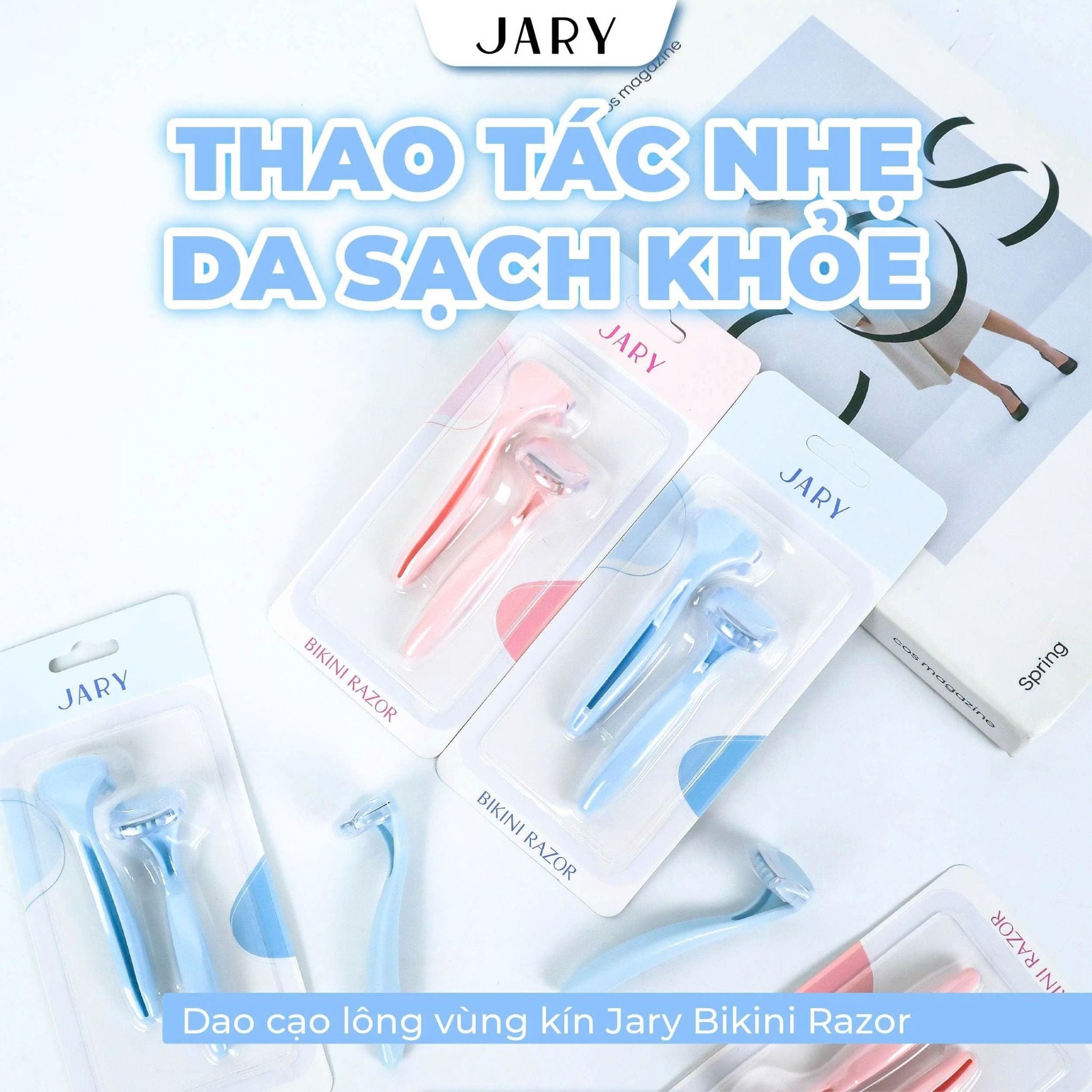 DAO CẠO LÔNG VÙNG KÍN JARY BIKINI RAZOR - SET 2 CÁI - MÀU XANH