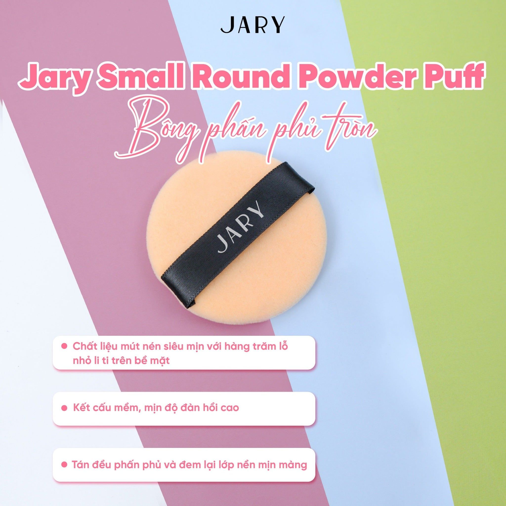 BÔNG PHẤN PHỦ TRÒN LỚN JARY BIG ROUND POWDER PUFF