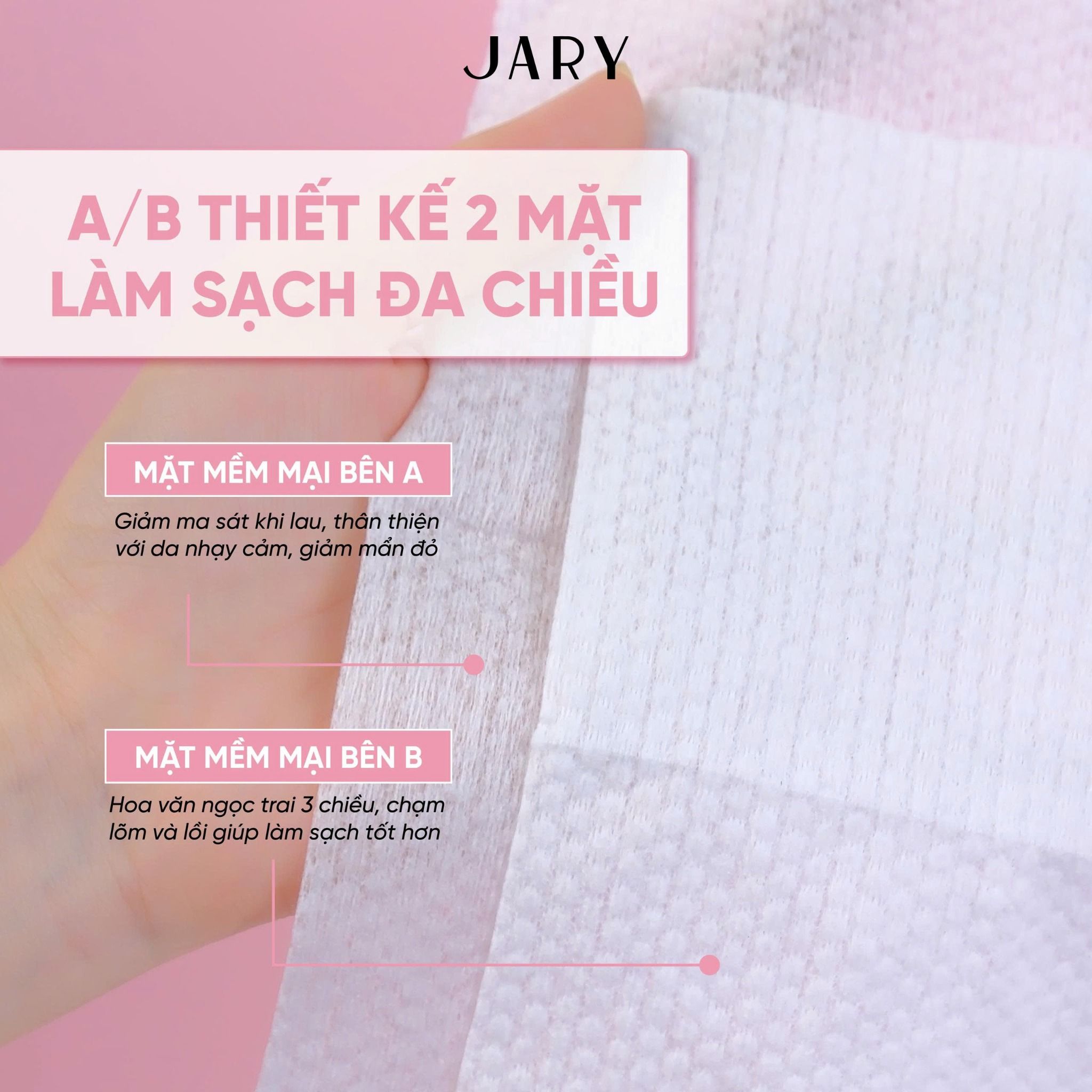 KHĂN MẶT DÙNG MỘT LẦN JARY DISPOSABLE FACE TOWEL - DẠNG RÚT