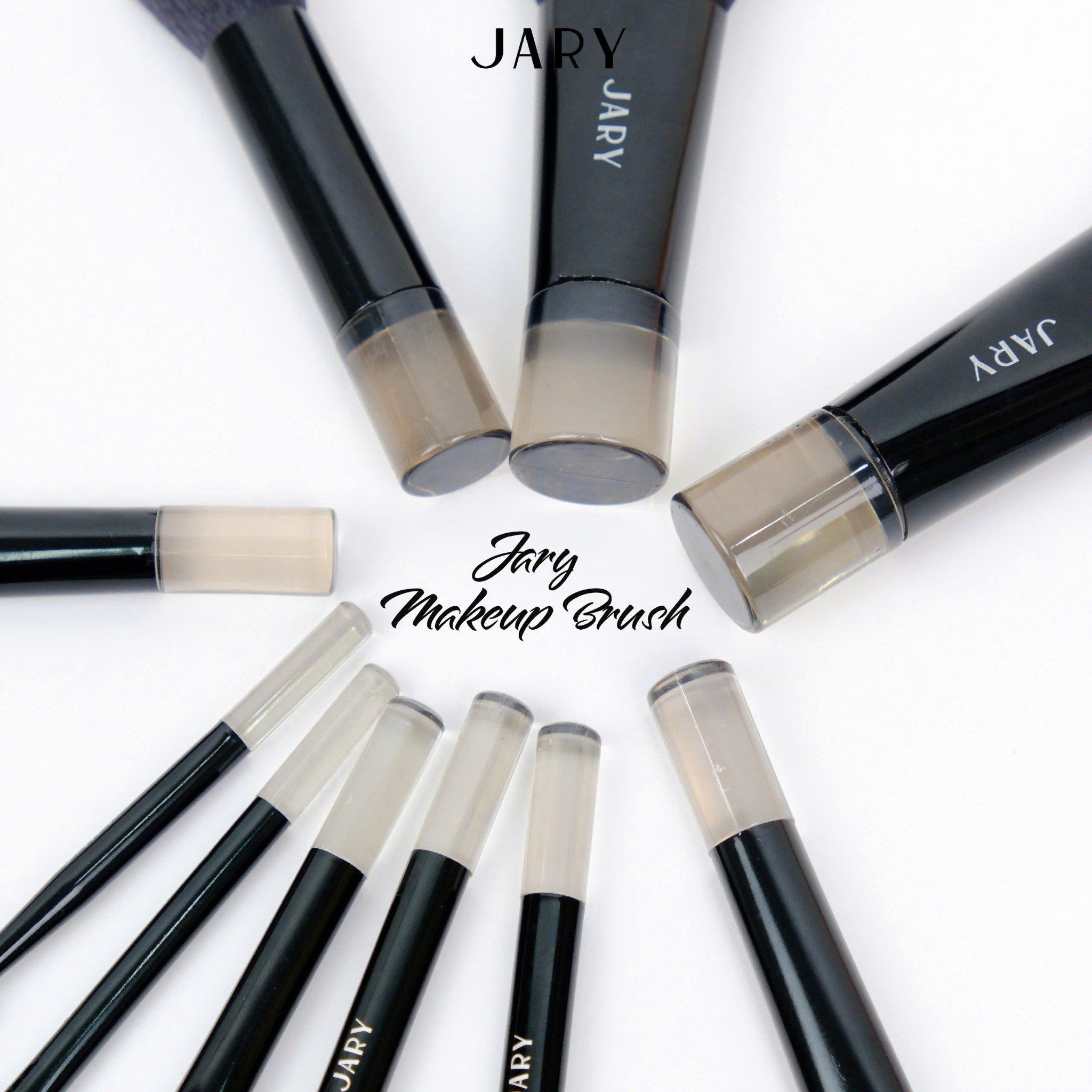 BỘ CỌ TRANG ĐIỂM JARY MAKEUP BRUSH - SET 10 CÂY - MÀU ĐEN + TÚI ĐỰNG DA PU