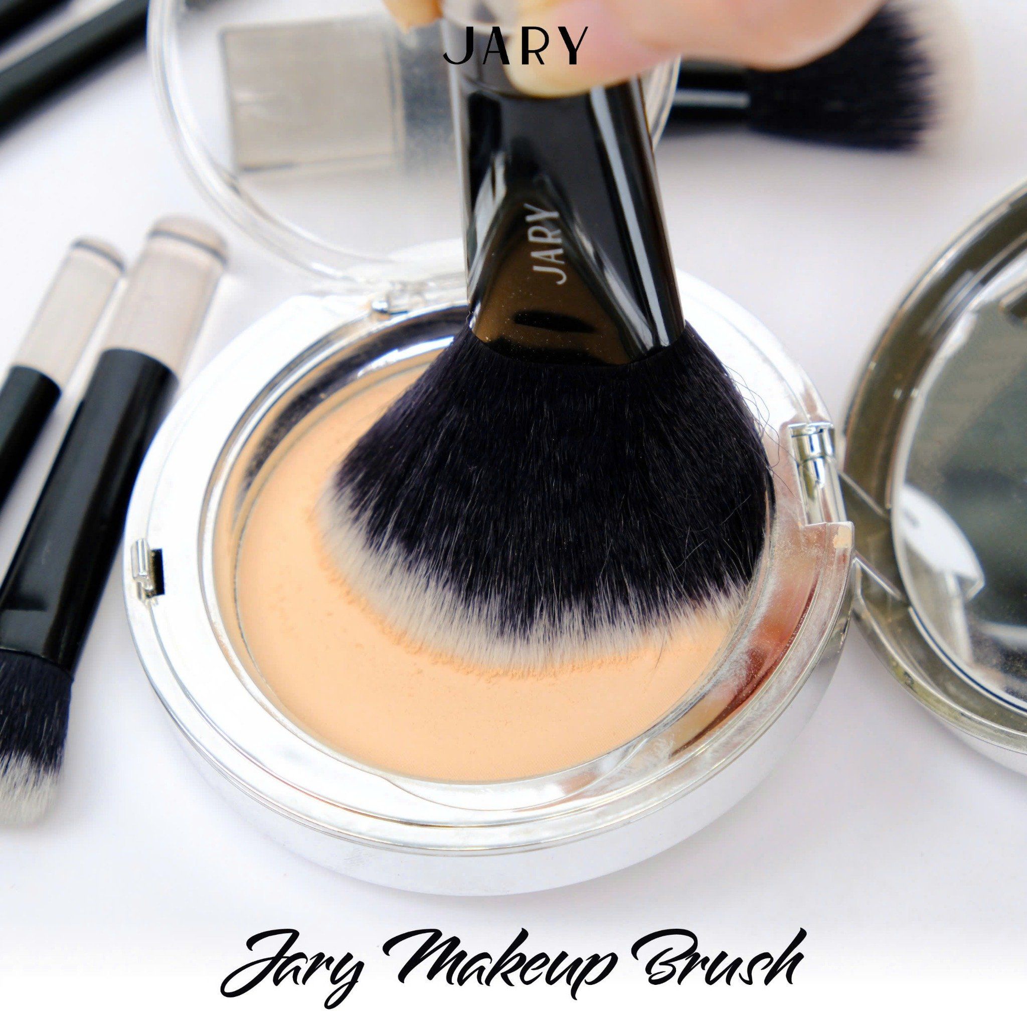 BỘ CỌ TRANG ĐIỂM JARY MAKEUP BRUSH - SET 10 CÂY - MÀU ĐEN + TÚI ĐỰNG DA PU