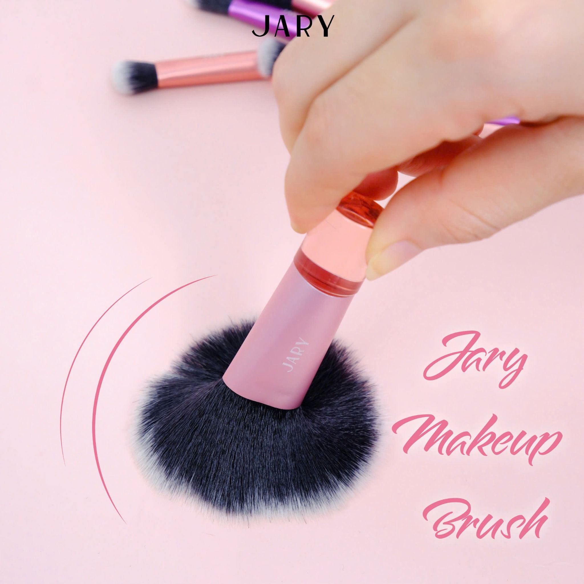 BỘ CỌ TRANG ĐIỂM JARY MAKEUP BRUSH - SET 10 CÂY - MÀU HỒNG + TÚI ĐỰNG DA PU