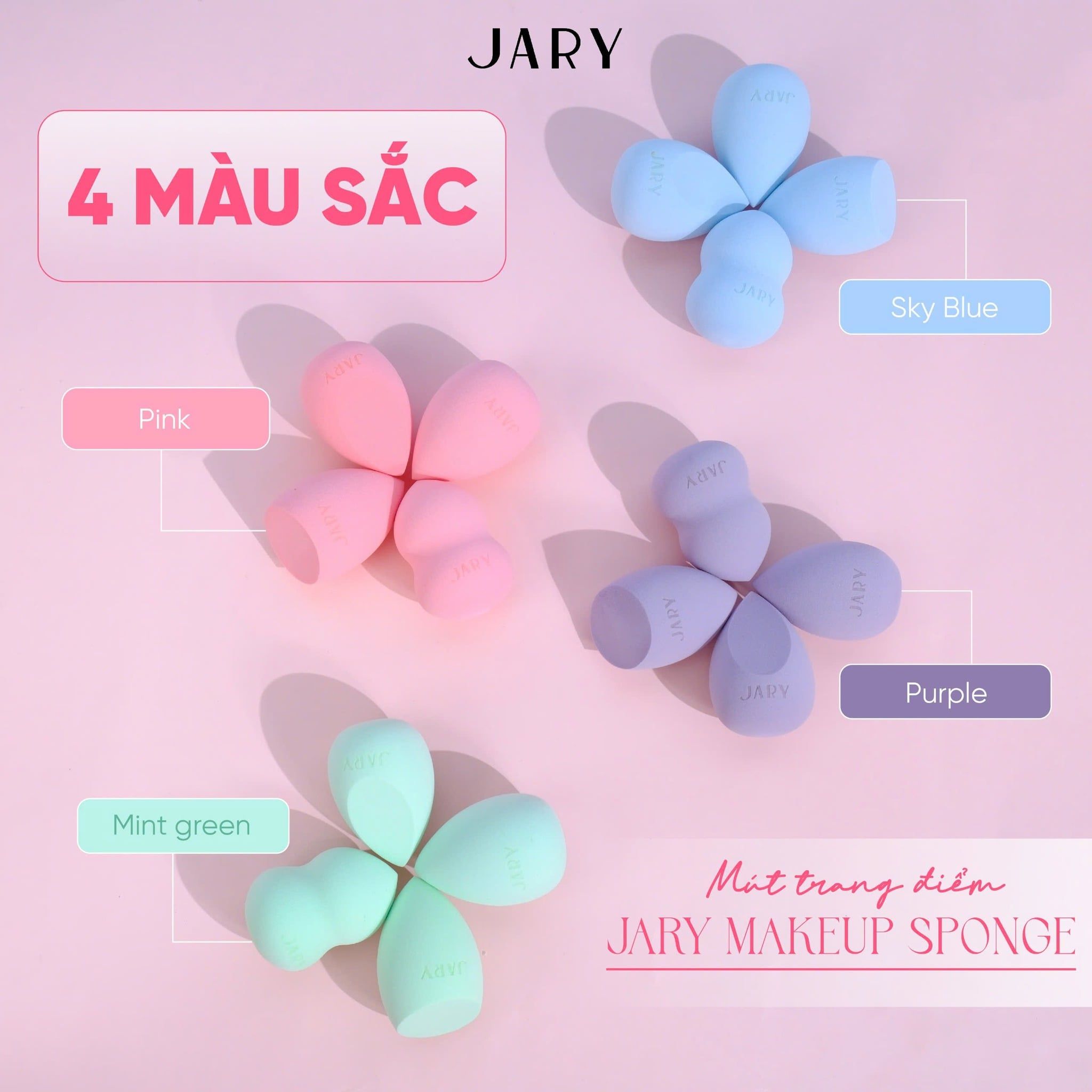 MÚT TRANG ĐIỂM JARY MAKEUP SPONGE - S3 - FULLBOX