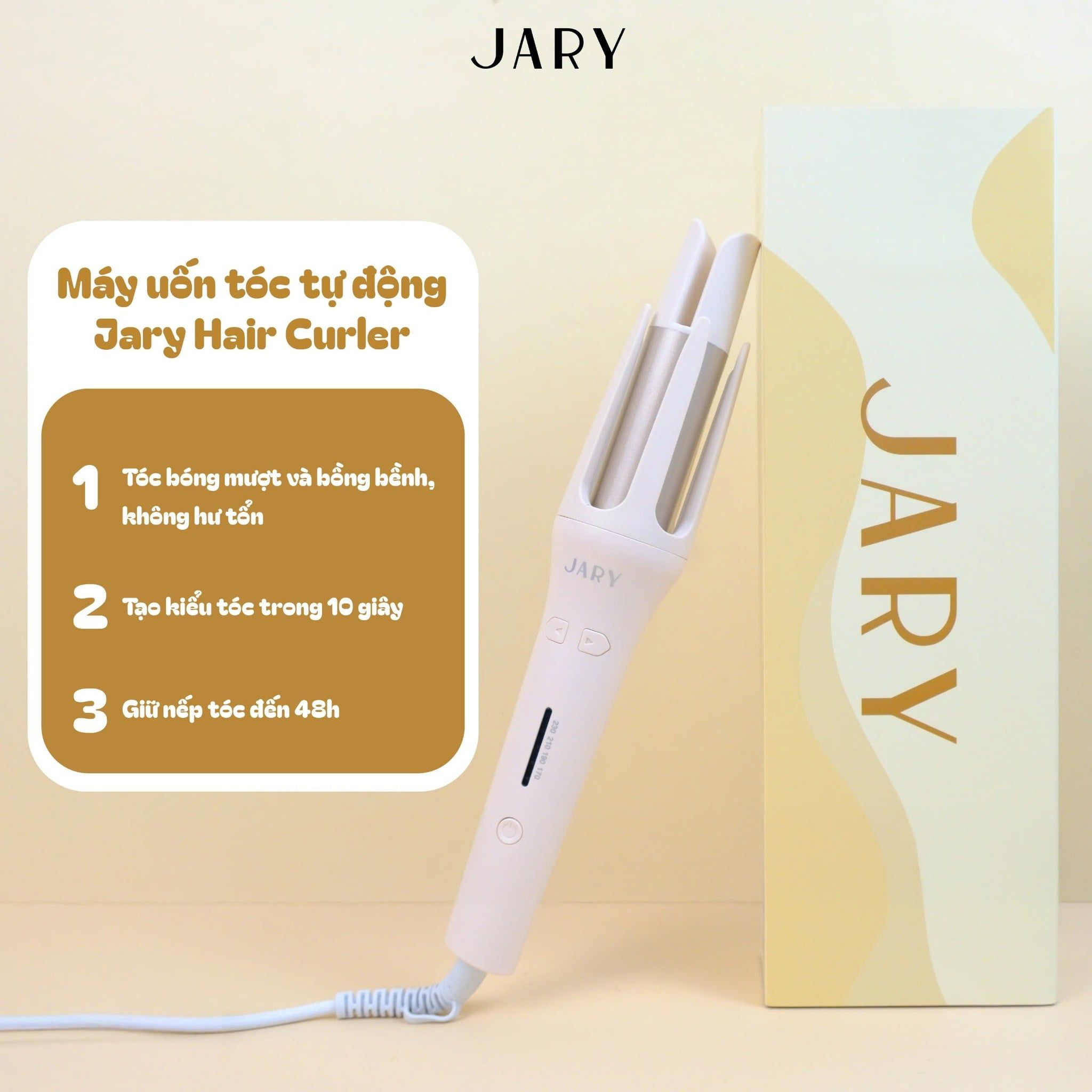 MÁY UỐN TÓC TỰ ĐỘNG JARY HAIR CURLER - TONE BEIGE