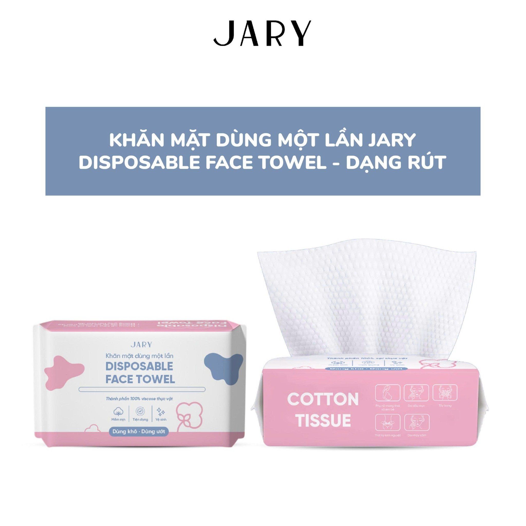 KHĂN MẶT DÙNG MỘT LẦN JARY DISPOSABLE FACE TOWEL - DẠNG RÚT