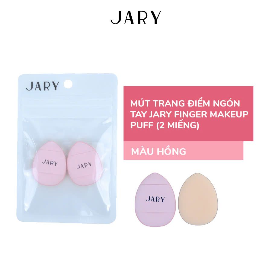 MÚT NGÓN TAY JARY FINGER MAKEUP PUFF (2 MIẾNG) - MÀU HỒNG