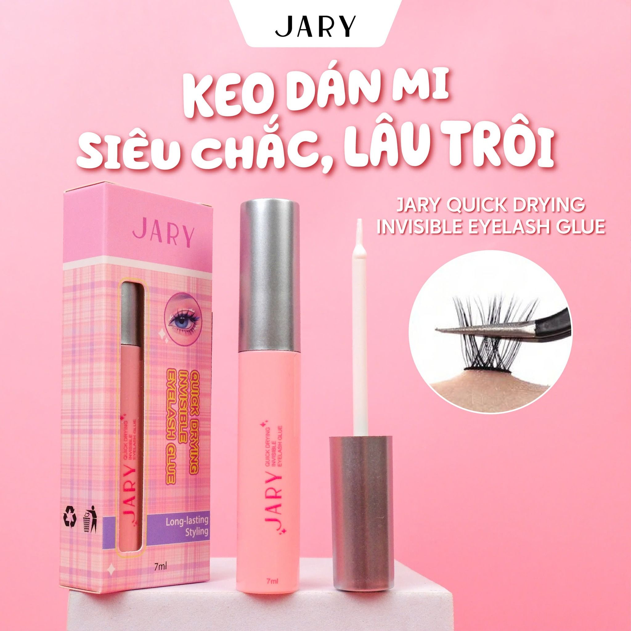 KEO DÁN MI SIÊU CHẮC, LÂU TRÔI JARY QUICK DRYING INVISIBLE EYELASH GLUE 7ML