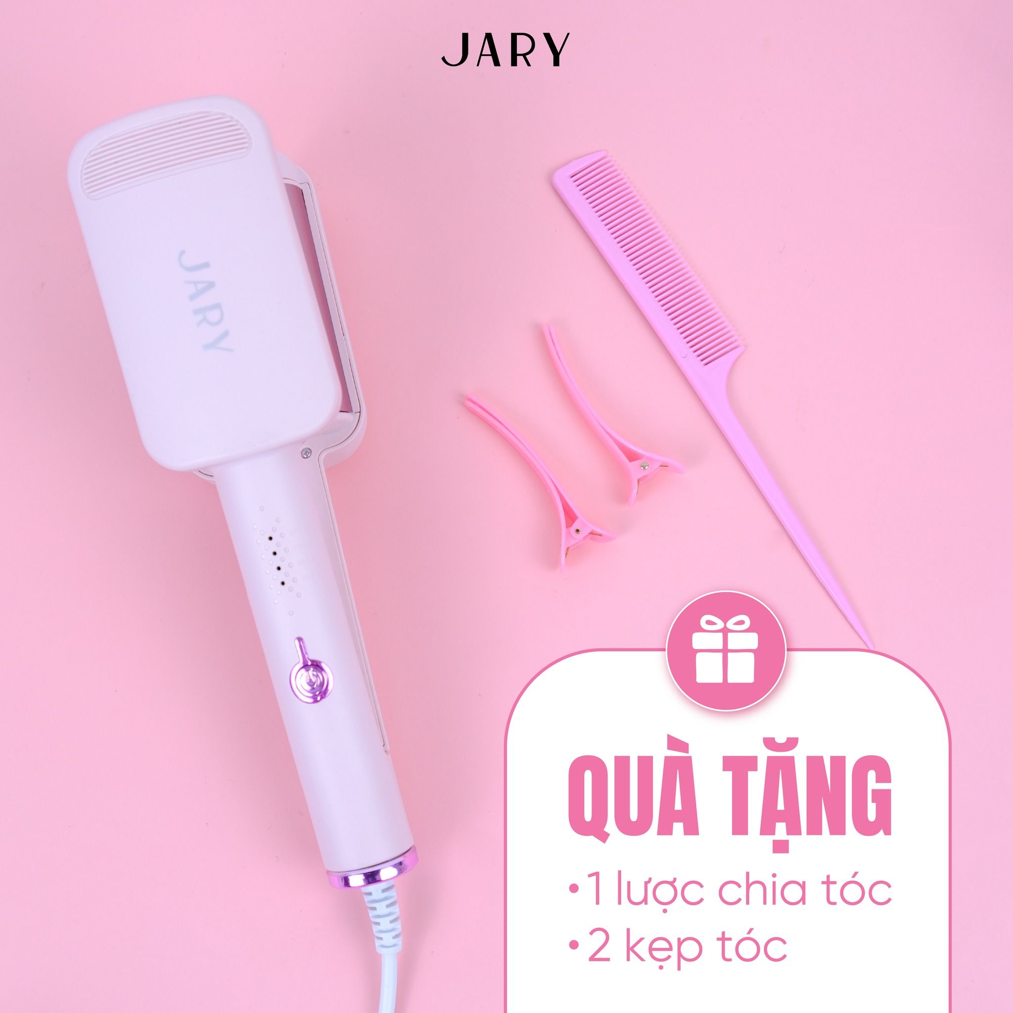 MÁY BẤM TÓC SÓNG NƯỚC JARY WATER WAVE HAIR CRIMPER - TONE HỒNG