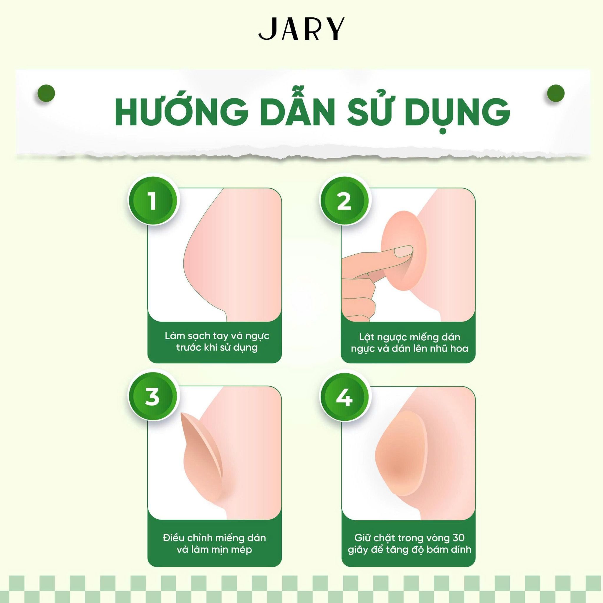 MIẾNG DÁN NGỰC SILICONE JARY NIPPLE COVERS - 04 - NHIỆT TỰ THÂN KHÔNG KEO