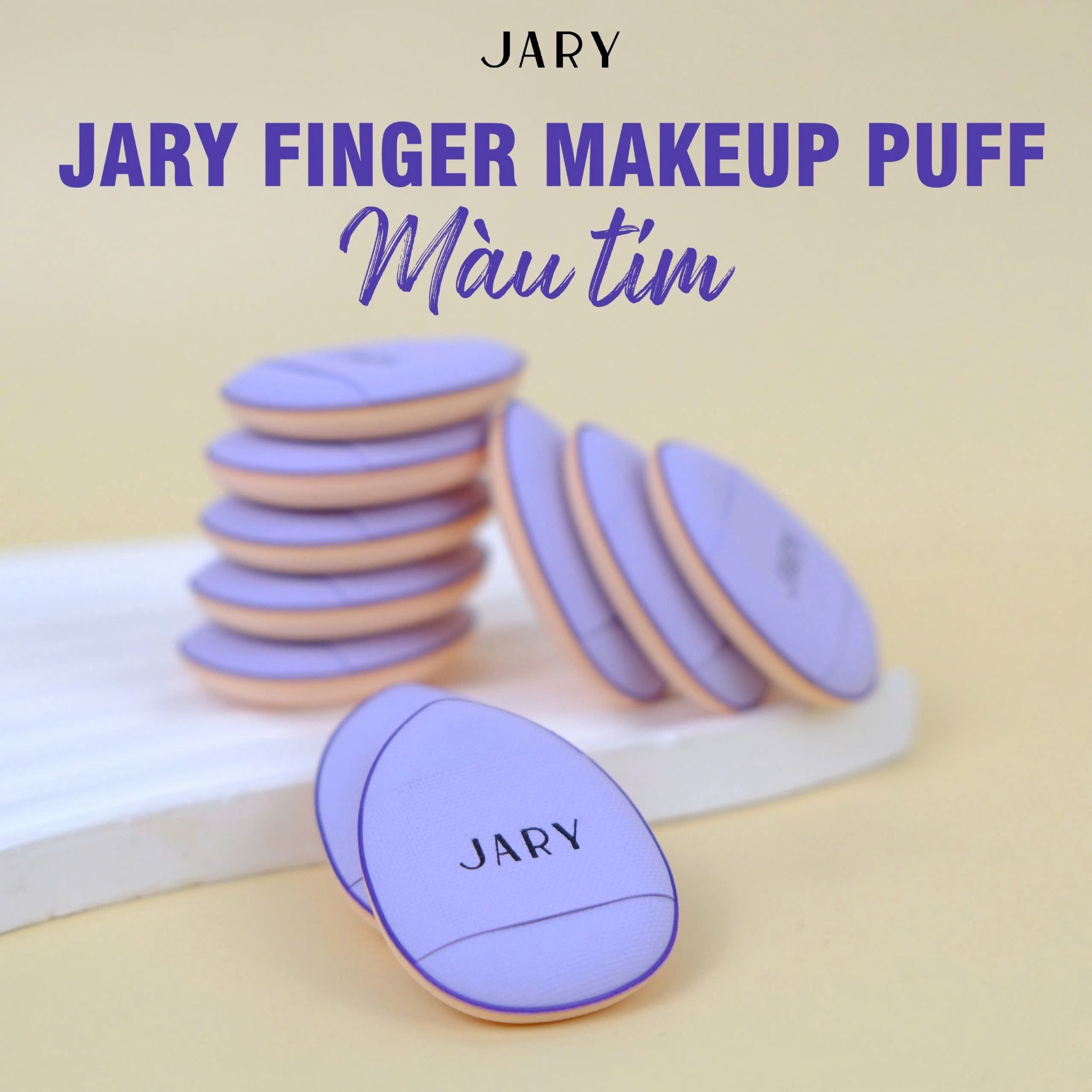 MÚT NGÓN TAY JARY FINGER MAKEUP PUFF (2 MIẾNG) - MÀU TÍM