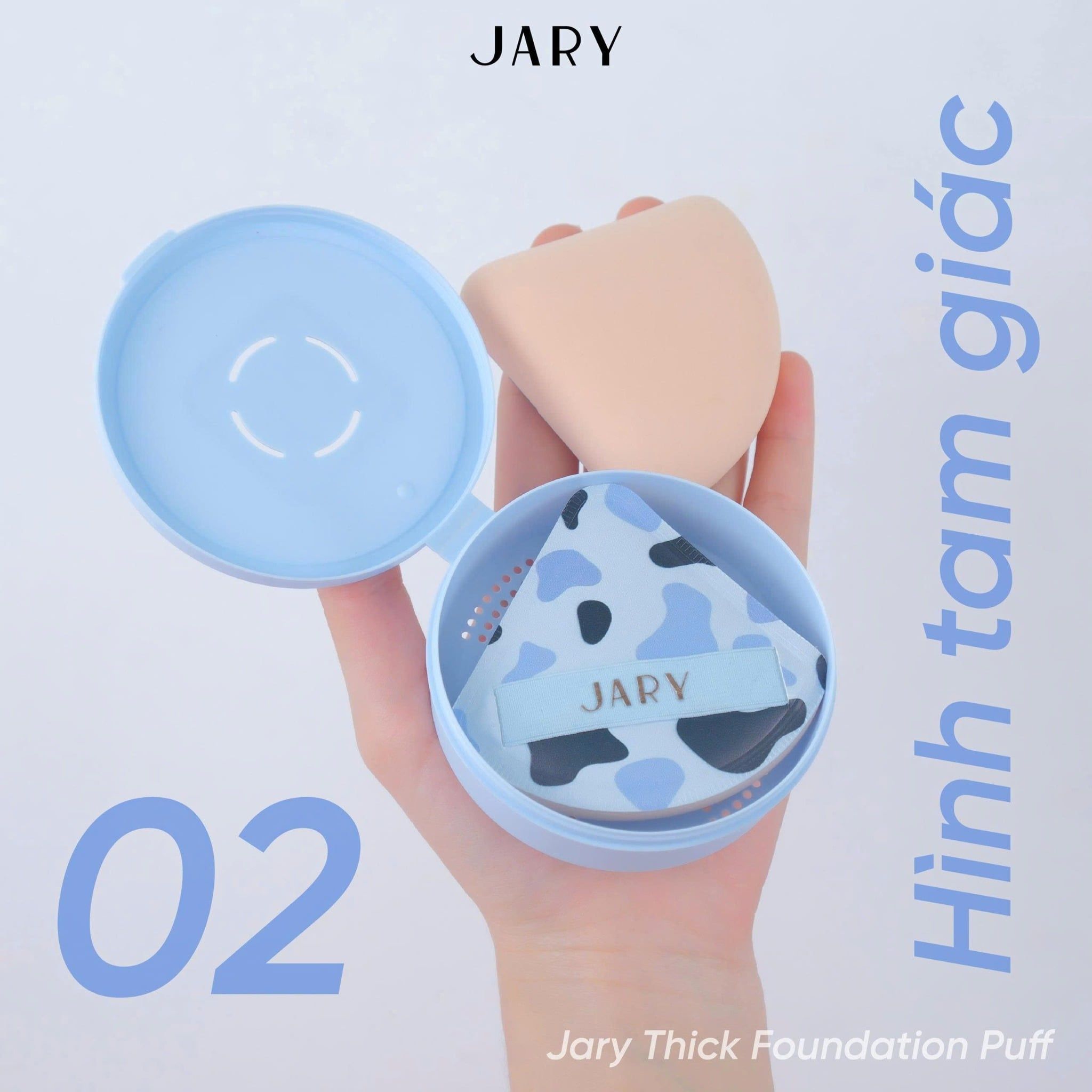 MÚT TÁN KEM NỀN DÀY JARY THICK FOUNDATION PUFF - HÌNH TAM GIÁC